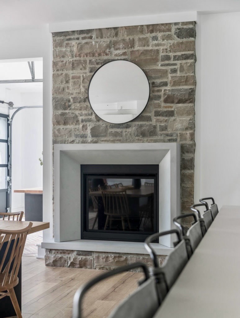 Elevate your fireplace - from traditional to modern design, we can create your vision into reality. #fireplace #concrete #interiordesign