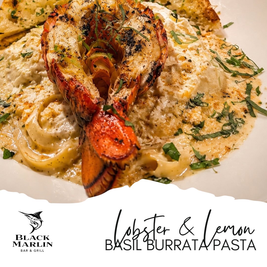 This week’s special at Black Marlin is a coastal favorite you won’t want to miss.
Lobster and Lemon Basil Burrata Pasta features tender lobster tossed with pasta in a bright lemon basil sauce, finished with creamy burrata for the perfect balance of rich and refreshing flavors.
Available for a limited time. Join us this week and treat yourself to something special.
BlackMarinPA.com