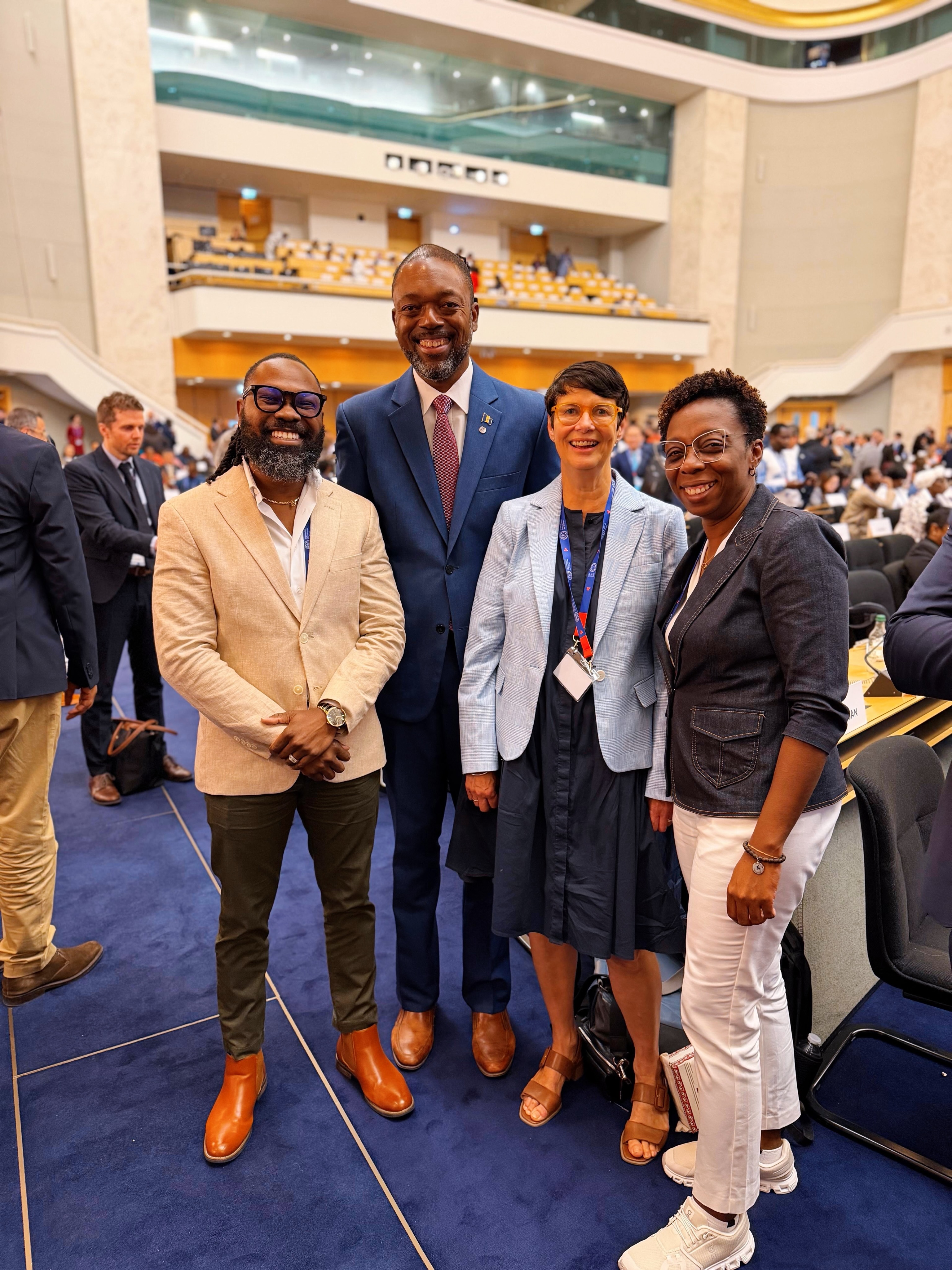 A proud and historic moment for Barbados, the Barbados Workers’ Union, and workers across the world.
Today, at the 114th International Labour Conference in Geneva, the Convention on Decent Work in the Platform Economy was adopted, creating the first global labour standard of its kind for platform and gig workers.
Sharing this moment with Colin E. Jordan of Barbados, who chaired the committee; Amanda Brown of the United Kingdom, the Workers’ Vice-Chair; Toni Moore, General Secretary of the Barbados Workers’ Union; and Cheyne Jones, BWU Communications and Information Manager, and member of the drafting committee for this historic text.
This is a huge moment. Barbados and the BWU helped shape the future of work.
Today, we celebrate worker voice, decent work, and a new global chapter for fairness in the platform economy.
#barbadosworkersunion #BWU #ILO