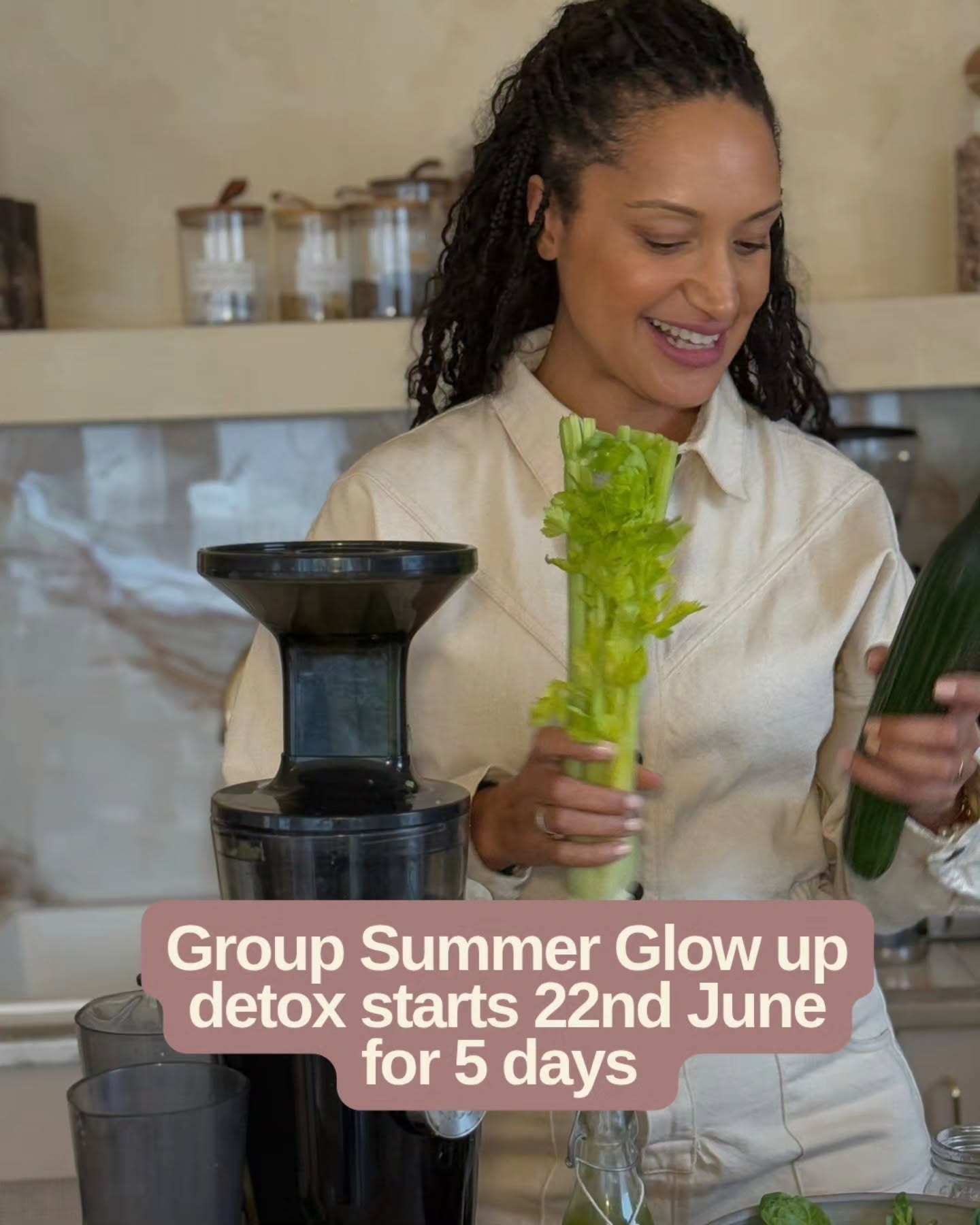 ☀️ SUMMER DETOX - and you're invited! ☀️
With the seasons changing, there's no better time to reset, recharge and give your body the gift it deserves before summer.
I'm putting together a group of women to do this TOGETHER.....because everything is easier (and so much more fun!) when you have the right people by your side. 💛
📅 We start Monday 22nd!
Here's what you'll need:
✅ A juicer
✅ A commitment to yourself
And here's what you'll get:
🌿 A supportive WhatsApp group
💻 A few online group sessions to connect, motivate and keep each other on track
✨ A chance to GLOW better, feel better and feel more alive
Slide into my DMs if you'd like to join - spots are limited.