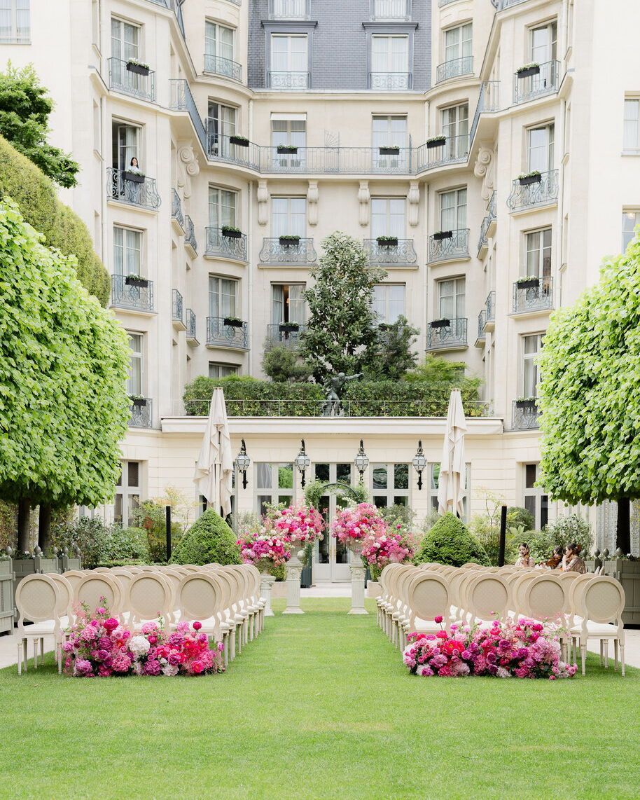 The Grand Jardin of the Ritz. Pink floral arrangements as far as the eye can see, chairs lined up perfectly, Paris as the backdrop 🌸
Some settings speak for themselves ✨
Ritz Paris · Palace wedding · Wedding planner Paris
#ritzparis #palaceweddingp- #weddingplannerparis
@mc2monamour @clairemorrisphotography @ritzparis @floraisonparis @laurentrostaing