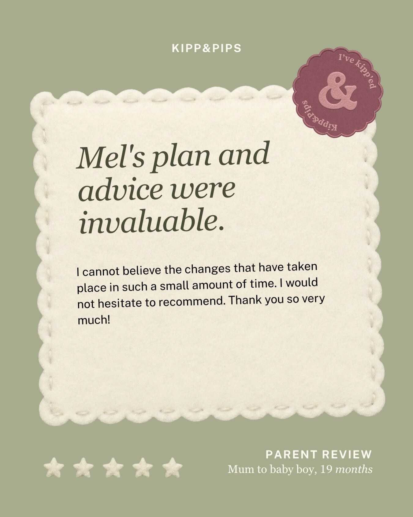 ✨ Another happy family and another reminder of why I love what I do. ✨
Reading reviews like this means so much to me because behind every review is a family who was running on empty, feeling exhausted and wondering if things would ever get easier.
Helping parents gain confidence, create sustainable sleep habits and finally get the rest they deserve is exactly why Kipp & Pips exists. 💛
Thank you for trusting me to be part of your journey and for taking the time to leave such a lovely review.
If you’re currently in the thick of sleepless nights, know that things can get better. 🌙
#babysleeptips #infantsleepconsultant #babysleepconsultant #infantsleeptips