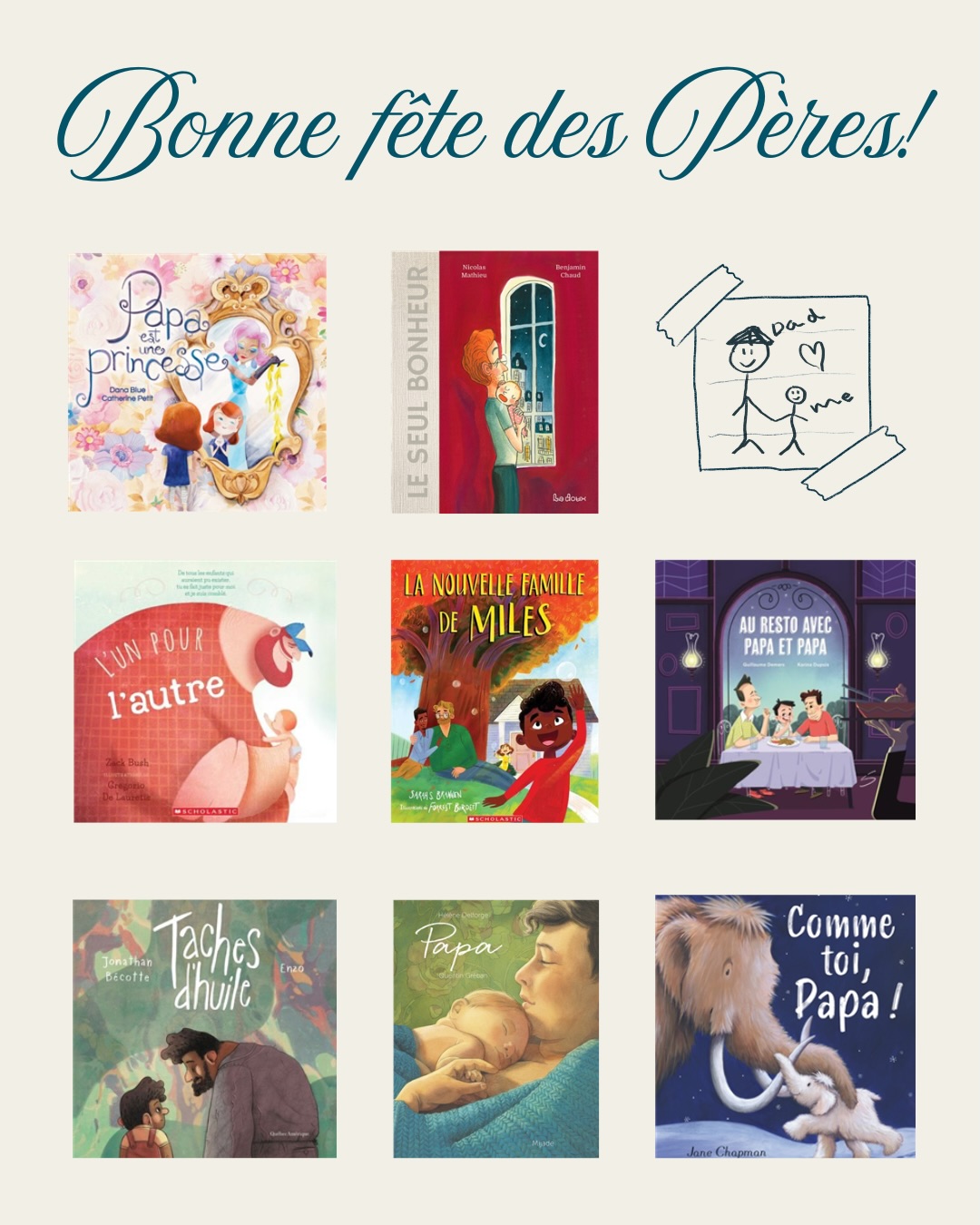 Bonne fête des pères à toutes les figures paternelles importantes dans vos vies 🫶
Nous vous proposons une foule d’albums jeunesse qui mettent en lumière leur soutien, leur amour, leur unicité et leur importance 💙
#fêtedespères #libraire #librairieindépendante #recommandationlittéraire