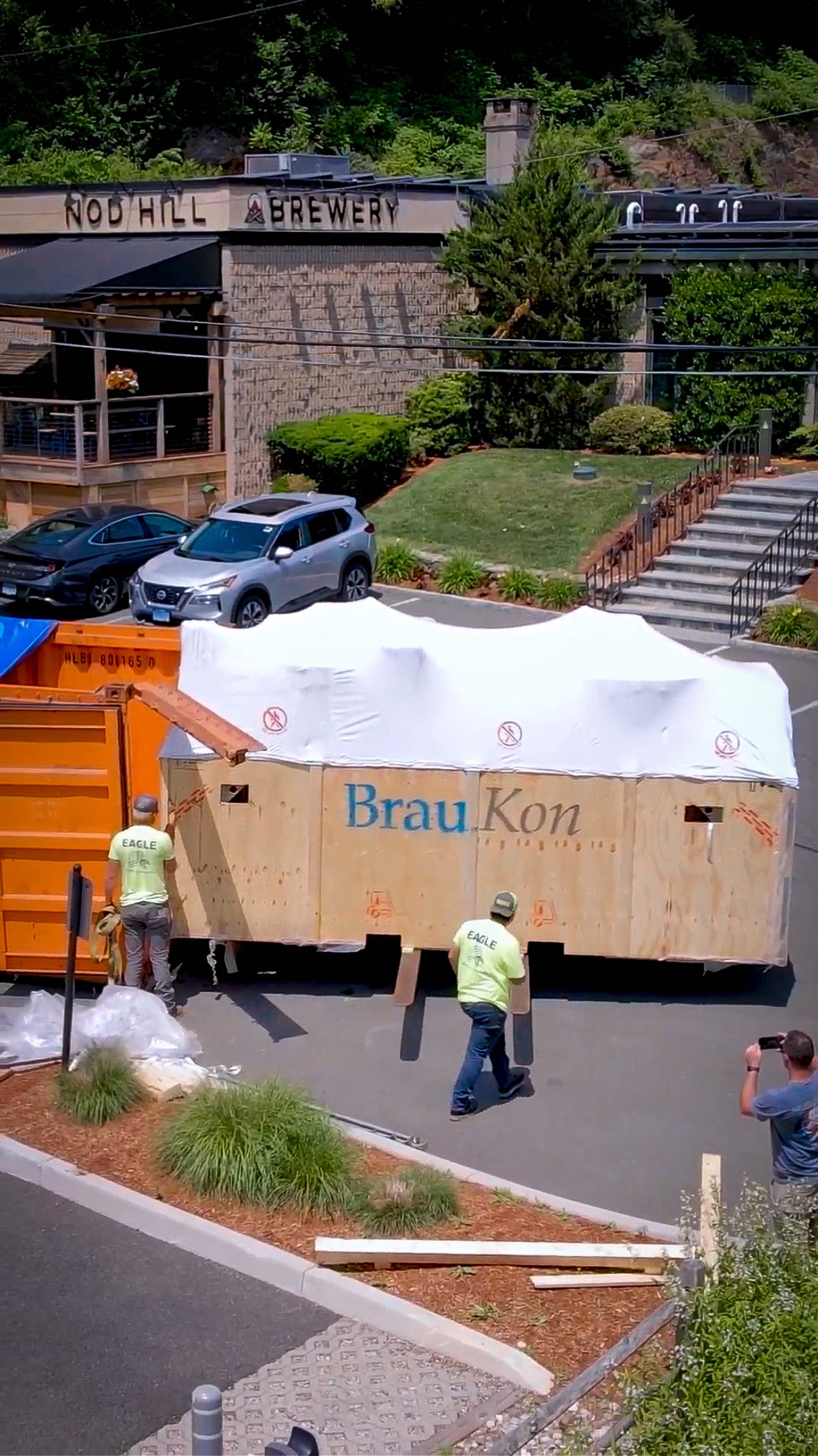 Our new fully automated German brewhouse arrived yesterday!
There’s a real sense of excitement here at the brewery as a vision we’ve been working toward for several years finally begins taking shape.
From early planning conversations with our Head of Brewing Operations Rob Bollard, to two exploratory trips to Germany, and through hundreds of hours of engineering, layout, and coordination with @BrauKon, this has been a complex journey…and we’re nearly at the finish line.
We’re thrilled to be entering a new chapter of brewing at Nod Hill, one defined by precision, process control, consistency, flexibility, and, above all, exceptional product quality.
We’re deeply grateful to our team for their commitment to a project of this scale - one that has required thoughtful decision-making, sustained focus, and a shared investment in our company’s long-term vision.
Installation of the brewhouse is expected to take about a month. During this time, we’ll maintain our normal days and hours of operation. That said, we kindly ask for your patience if there are any minor service disruptions during the more intensive phases of the install.
The brewhouse area is currently an active construction zone, so please excuse the appearance when visiting the Backspace or using the restrooms.