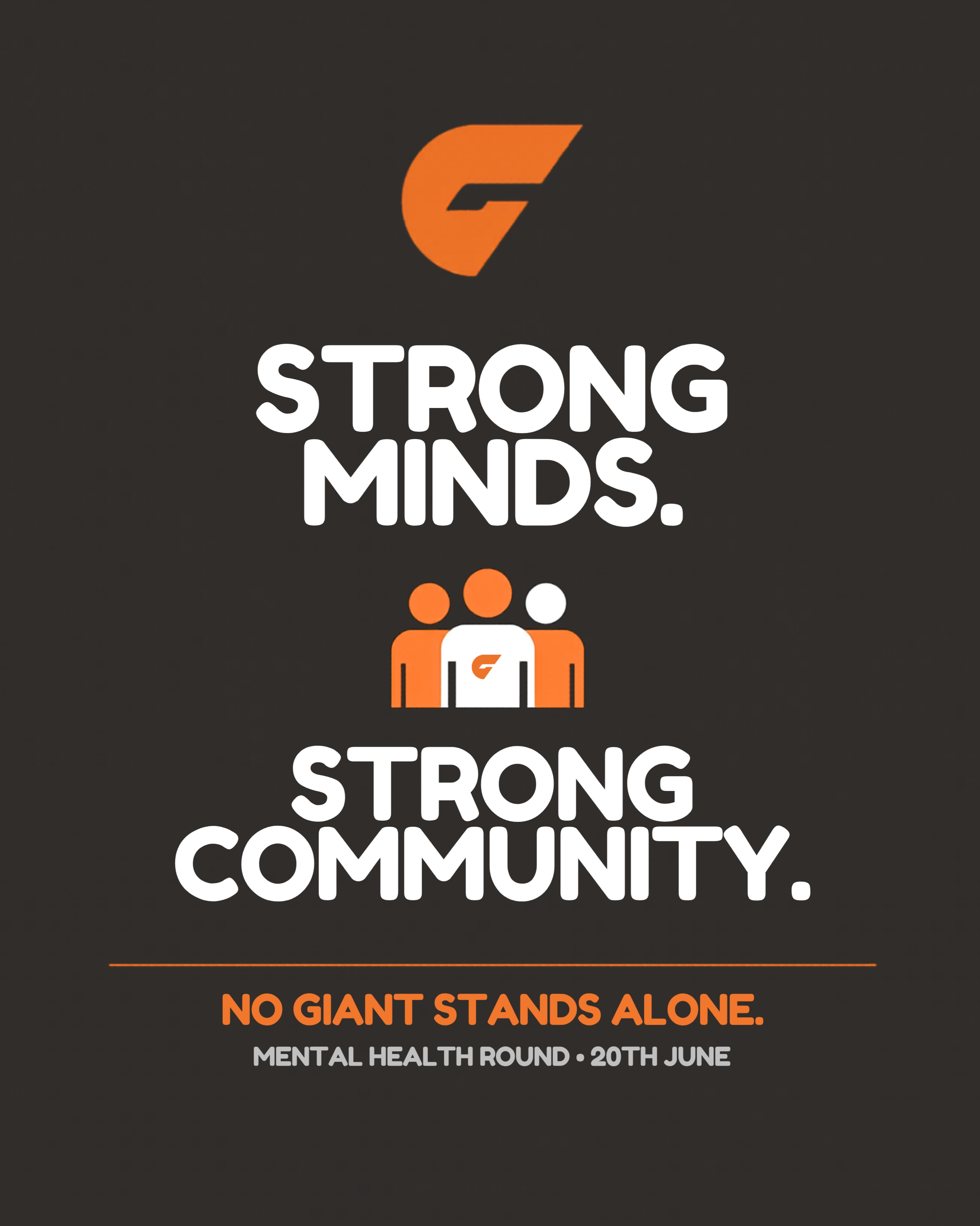 AFL Barwon Mental Health Round 2026
We invite you to join us for the Geelong West Giants Community Wellbeing Brunch as we come together to promote positive mental health, strengthen community connections and remind everyone that no Giant stands alone.
STRONG MINDS.
STRONG COMMUNITY.
NO GIANT STANDS ALONE.
Enjoy a morning of connection, conversation and wellbeing featuring local businesses, community organisations, wellbeing advocates and a special panel discussion hosted by @roxiebennett
📅 Saturday 20 June
⏰ 10:30am – 11:30am
📍 Scaada Stadium – Upstairs Function Room (West Oval)
Enjoy delicious pastries from @bornandbreadbakehouse & connect with local wellbeing providers. You will meet and hear from some key people on our panel making a positive change for the better in the mental health & wellness space. Roxie Bennett OAM a master life coach, radio personality, key note speaker as our special MC for our event, Ange Hilton former TV presenter, counsellor and meditation coach from @destination_happiness_studio , Rhyll Brinsmead Australian women’s golf coach, Luke Maher Manager Sport Rec and Health who works with Tackle Your Feelings and our very own Paul Eastman GFNL President.
Together, we can build a stronger, healthier and more connected community.
We would love for you to join us.
All welcome and encouraged to come along.
RSVP here:
https://www.geelongwestgiants.com.au/event-details/mental-health-round-brunch
#StrongMindsStrongCommunity #NoGiantStandsAlone #MentalHealthRound #GeelongWestGiants #CommunityEvent