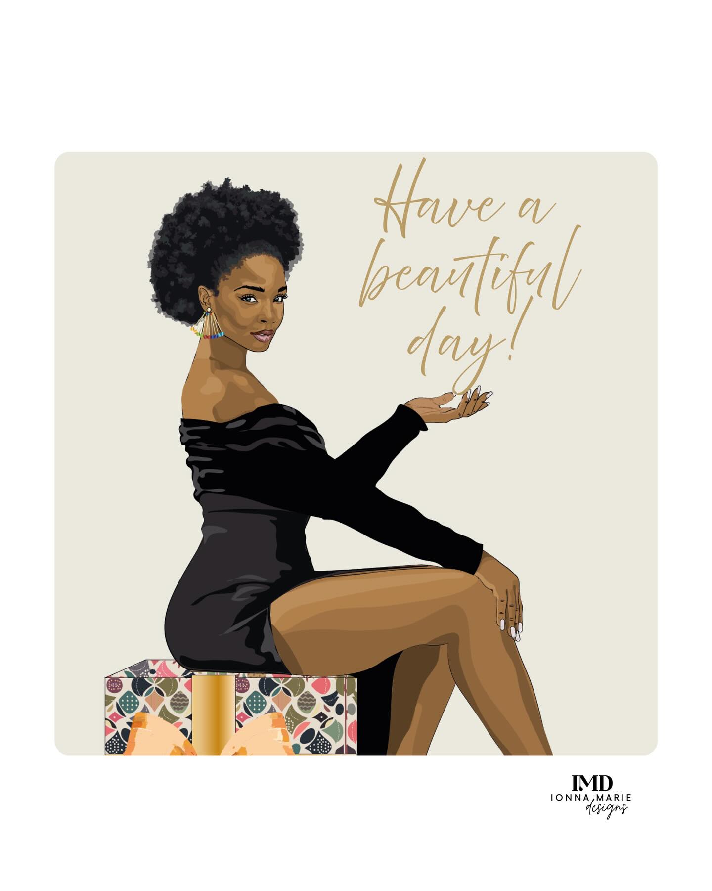 Keeping it simple š«
Have a beautiful day everyone!
#ionnamariedesigns #greetingcardillustration #idrewthis #blackwomanartist #creativetherapist