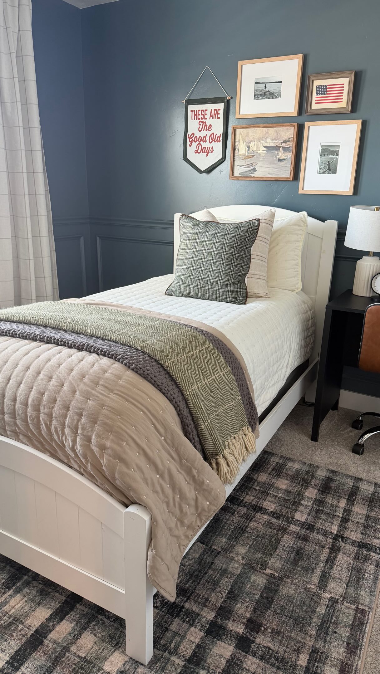 A reminder that you don’t have to do everything at once.
For this teen boy’s room, paint, trim, and the right rug were enough to completely shift the feel of the space. The furniture will be updated later, but creating a strong foundation first makes all the difference.
The smallest changes often have the biggest impact. #teenroom #teenroomdecor #kidroom #boyroom #boyroomdecor