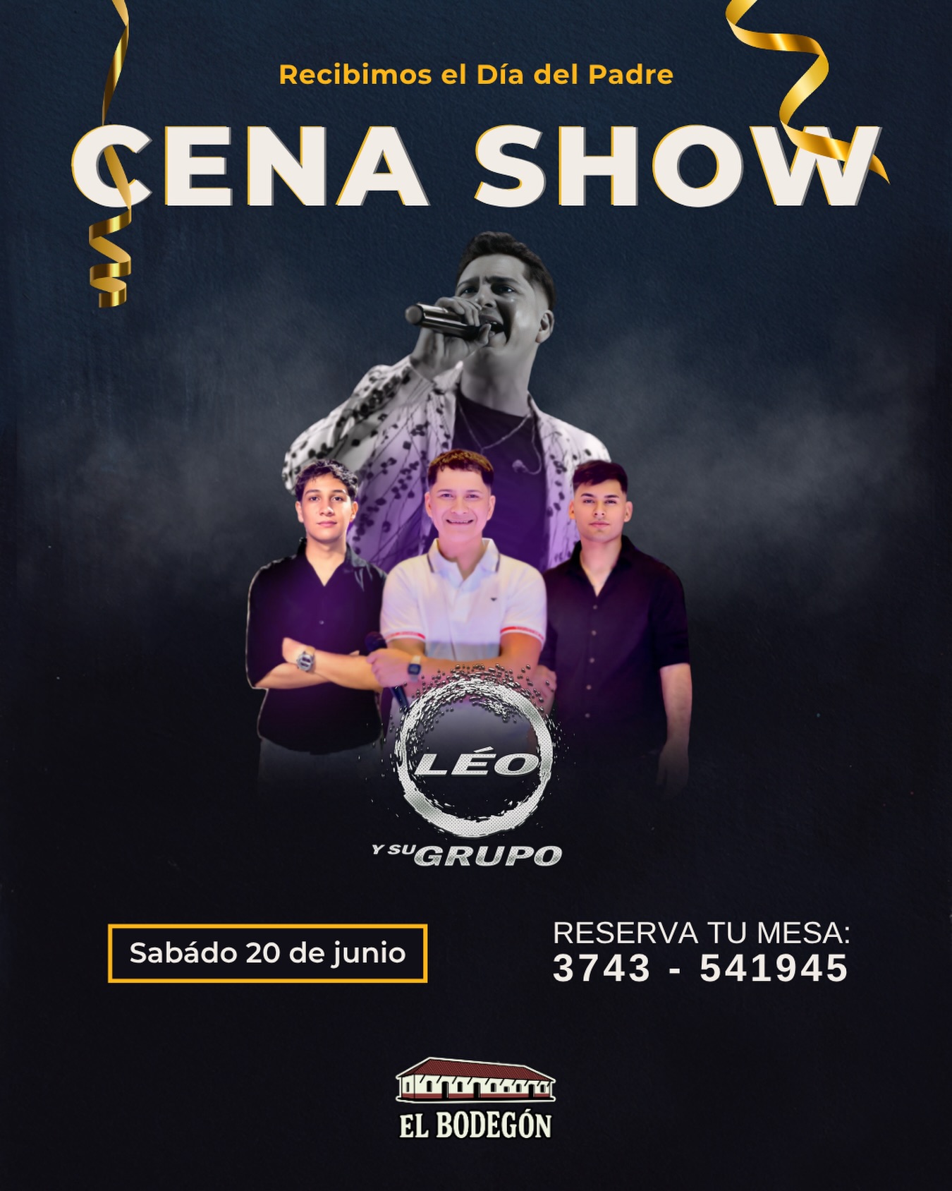 Este fin de semana tenemos doble motivo para festejar❤️
Seguimos celebrando el aniversario de “El Bodegón” y recibimos el Día del Padre con una noche especial de música en vivo junto a “Leo y su Grupo” 🎶
📆 Sábado 20 de Junio
📞 Reservas: 3743 - 541945
¡No te quedes sin tu lugar!