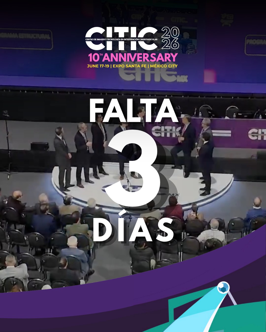 ⏳ ¡Solo faltan 3 días para CITIC 2026!
La cuenta regresiva está por llegar a su fin. Estamos a tan solo 3 días de reunirnos en Expo Santa Fe para vivir una experiencia única de innovación, educación médica y networking con líderes de la cardiología.
📅 17 al 19 de junio
📍 Expo Santa Fe, Ciudad de México
Prepárate para tres días de aprendizaje, intercambio de conocimientos y las últimas tendencias que están transformando el cuidado cardiovascular.
¿Aún no te registras?
🌐 https://www.citicmx.com/registro
🚨 ¡Nos vemos en 3 días!
#CITIC2026 #Cardiología #InnovaciónMédica #Cardiovascular #CongresoMédico #EducaciónMédica #NetworkingMédico #ExpoSantaFe #CuentaRegresiva