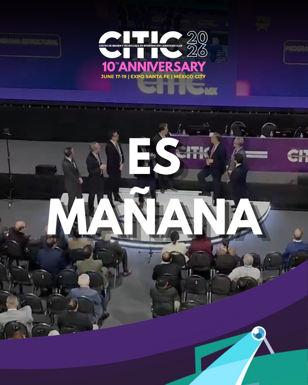 🚨 ¡La espera terminó! CITIC 2026 es mañana.
Mañana abrimos las puertas a tres días de innovación, aprendizaje y conexión con la comunidad cardiovascular.
📅 17 al 19 de junio
📍 Expo Santa Fe, Ciudad de México
Prepárate para vivir una experiencia única junto a destacados especialistas, líderes de opinión y las últimas tendencias que están transformando la cardiología.
Si aún no te has registrado, todavía estás a tiempo:
🌐 https://www.citicmx.com/registro
⏳ Mañana comienza CITIC 2026. ¡Nos vemos muy pronto!
#CITIC2026 #Cardiología #InnovaciónMédica #Cardiovascular #CongresoMédico #EducaciónMédica #NetworkingMédico #ExpoSantaFe