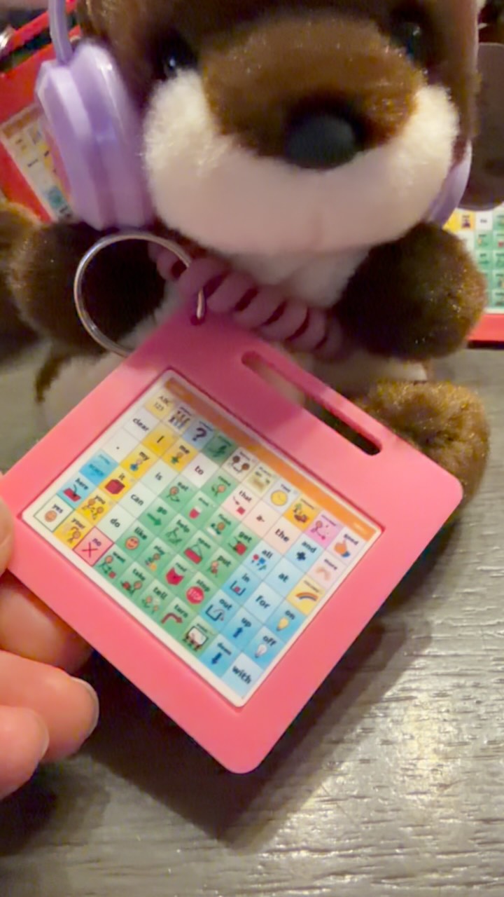 Sneak peak on my new hyperfixation!! Custom TouchChat AAC device screens for these adorable otters.
Message me to preorder and customize yours- Only 15 left for this limited summer fundraiser!
These are $50 and proceeds go to helping us raise money to give away more mud kitchens and create inclusive outdoor spaces. They’ll be in the store on our website soon.
$15 for custom device only!
#AAC #speechtherapy #neurodiversity
