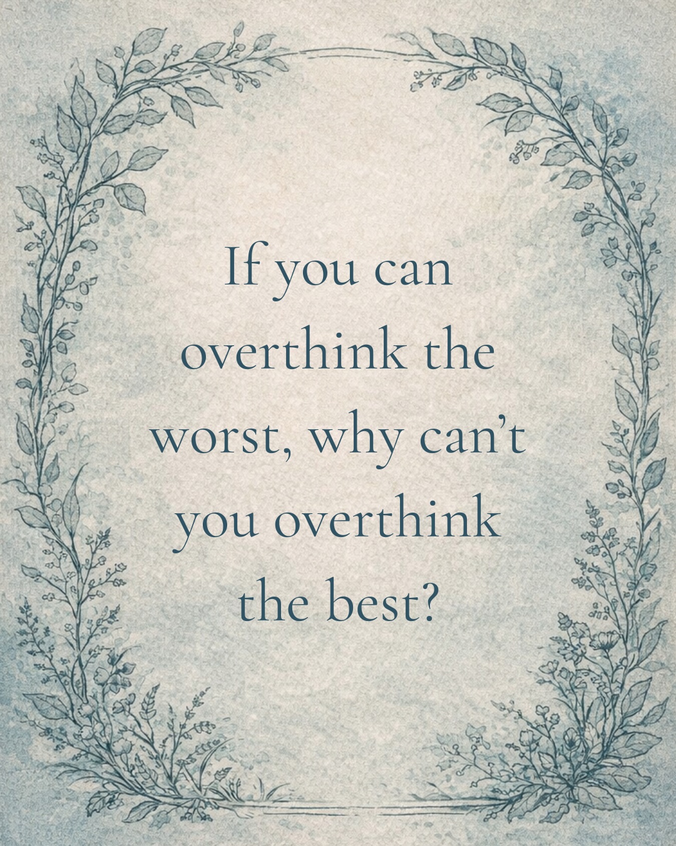 I’ve been thinking about this a lot lately because there’s someone in my life who sometimes gets caught up imagining all the things that might go wrong.
And honestly, I think most of us do it. I have spent A LOT of time over the years dreading! 😳
We rehearse disappointment before life has even had a chance to unfold.
We’ll probably be late.
There won’t be any parking.
The weather will ruin it.
Nobody will come.
Something will go wrong.
We call it being realistic. We tell ourselves we’re managing expectations.
But recently a thought popped into my head:
If you can overthink the worst, why can’t you overthink the best?
What if there is a parking spot?
What if you arrive exactly when you’re meant to?
What if the weather turns out beautifully?
What if the day surprises you?
And if there is any truth to the idea that the energy we put out into the world influences what we receive back, then surely overthinking the best is no more foolish than overthinking the worst.
Neither story is real yet.
Both are possibilities.
So if my mind is going to wander into the future, I’d rather spend a little more time wondering:
What if it all works out?
What if something wonderful is waiting for me just around the corner?
✨🤔🥰