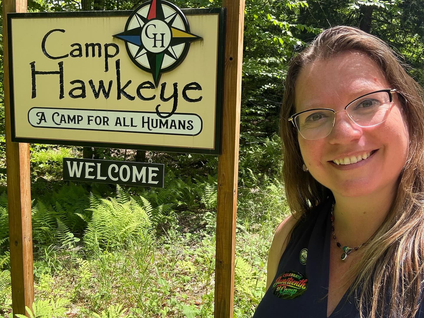 Happy Juneteenth from Camp Hawkeye - a camp for all humans! Thank you for inviting me to join in your “cele-ducation.” (Celebration + Education) And thank you for creating a wonderful camp where everyone belongs. #juneteenth