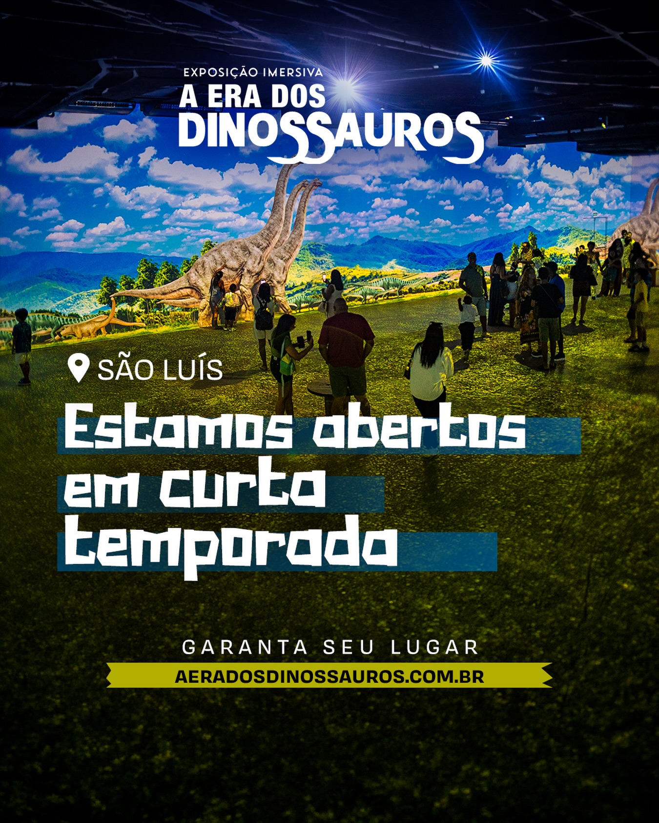 A aventura espera por você! 🦕🦖✨
Curta temporada 🎟️
