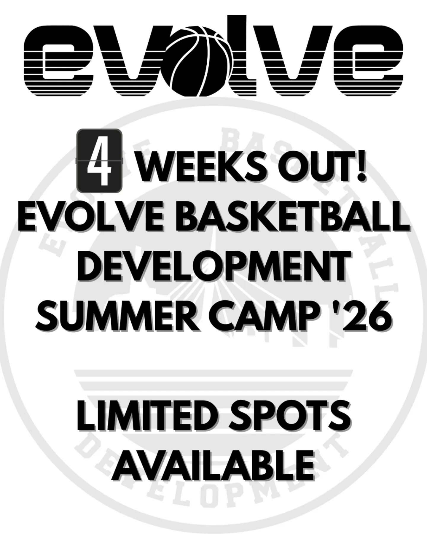 🏀 ONLY 4 WEEKS TO GO! 🏀
In just 4 weeks, athletes from across the city will be back on the court for another exciting summer at Evolve Basketball Development Summer Camp 2026.
We're excited to help players develop their skills, build confidence, compete, and have fun in a positive learning environment led by our experienced coaching staff.
⚠️ Several camp weeks are filling up quickly and spots are becoming limited.
If you've been thinking about registering, now is the time to secure your place before your preferred week reaches capacity.
✅ Skill Development
✅ Competitive Games
✅ Experienced Coaches
✅ Fun & Positive Environment
📍 Reserve your spot today before it's gone!
DM for more information or register now through link in bio!