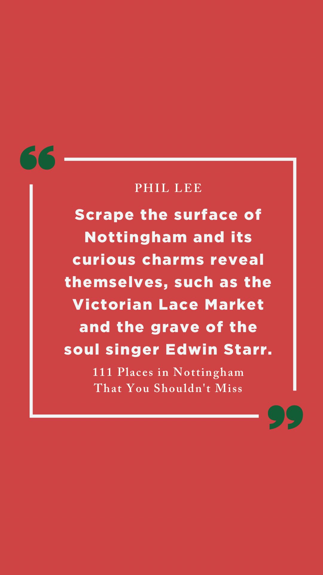 Nottingham is back in print! Time to follow the trail beyond the legend. 🏹
From Robin Hood lore and hidden caves to creative neighbourhoods, green escapes and under-the-radar detours, 111 Places in Nottingham That You Shouldn’t Miss is your guide to a city full of urban discovery, local secrets and unexpected stories.
👇 Which Nottingham gem would you uncover first?
#Nottingham #111Places #UrbanDiscovery