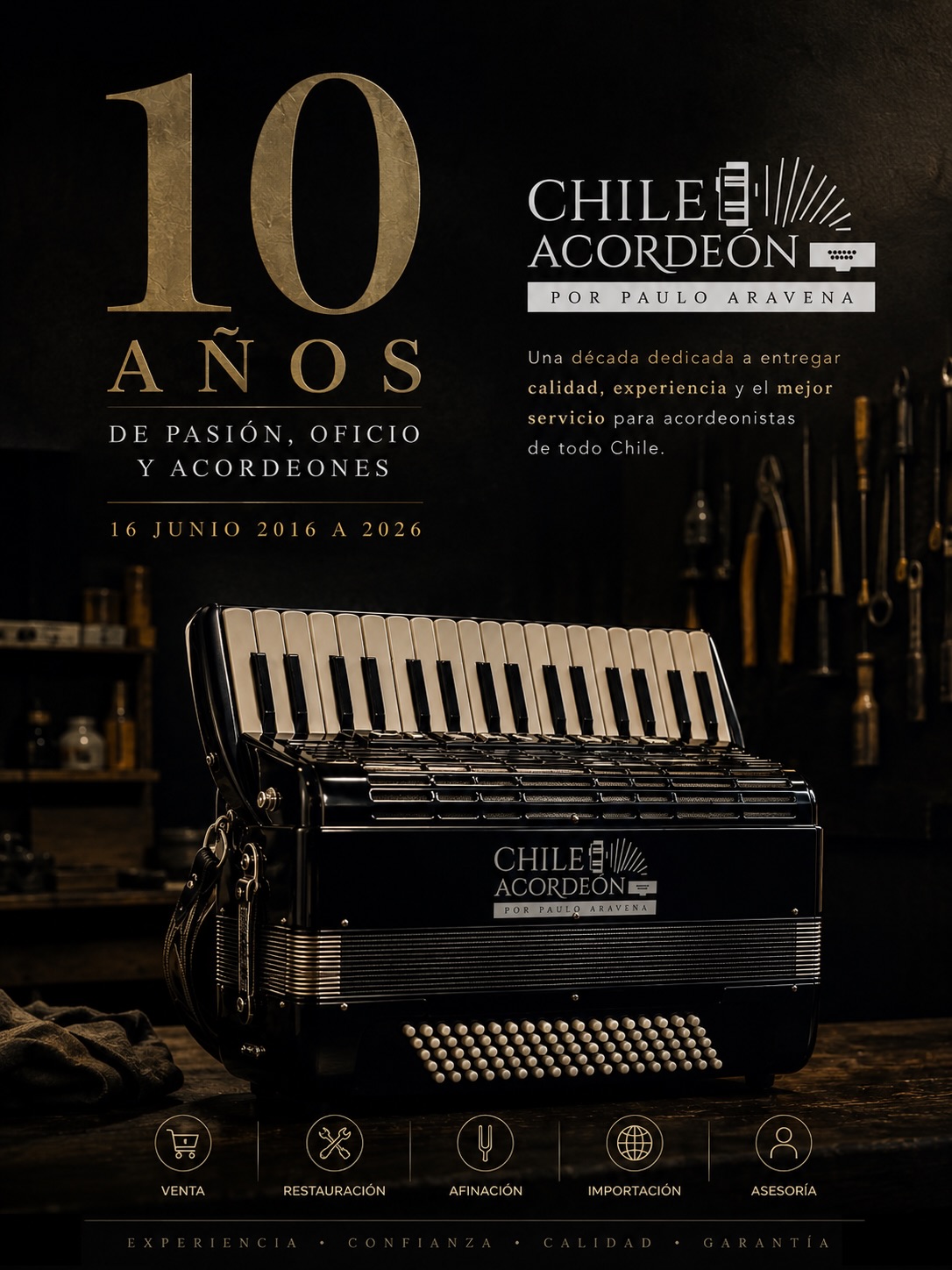 Gracias por estos 10 años, @chileacordeon nace un 16 de junio del año 2016 🫶🇨🇱🪗, estamos felices de seguir aprendiendo día a día.