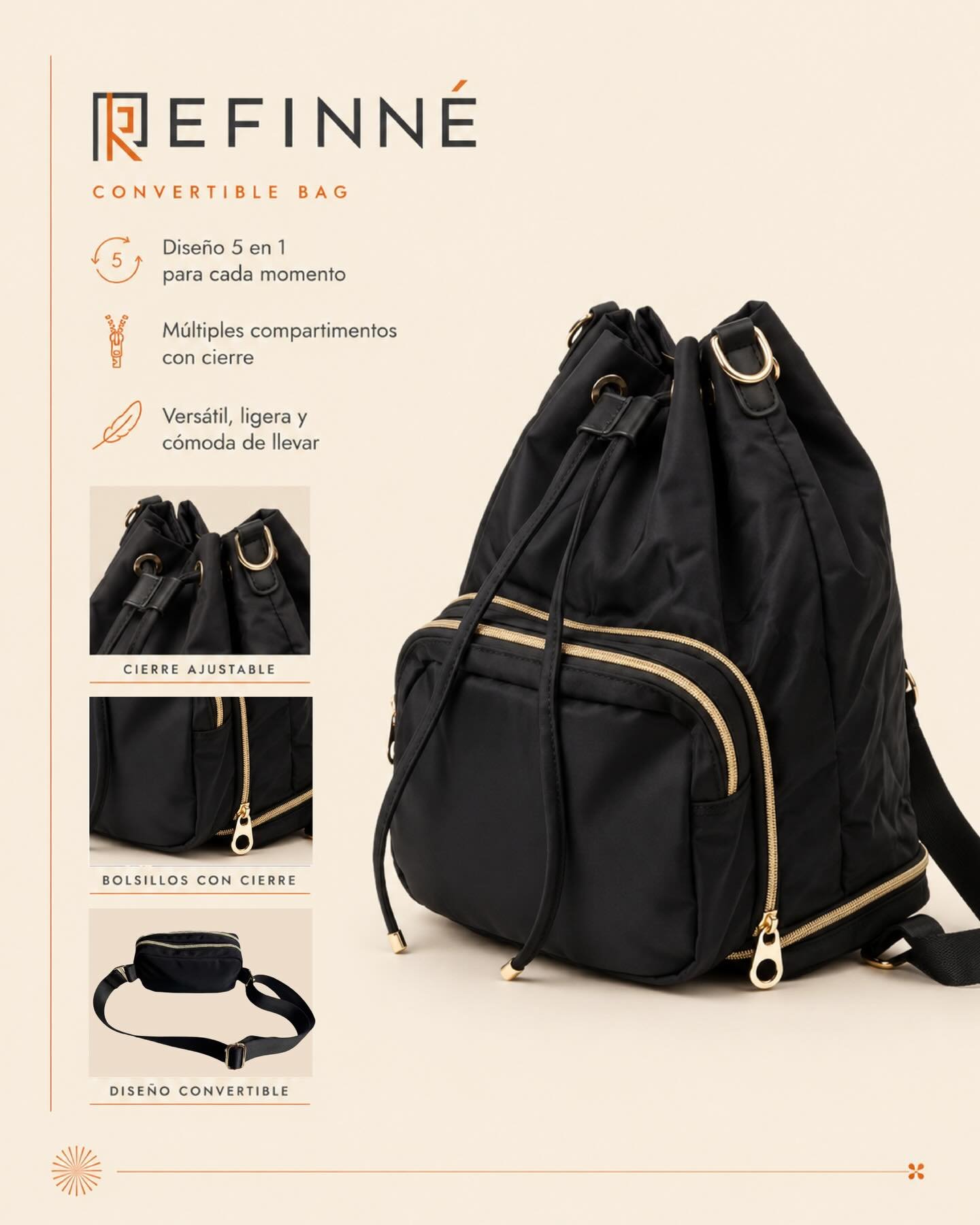 ✨ Meet the Refinné Convertible Bag ✨
Designed to move with you through every moment. With a 5-in-1 design, secure zip compartments, and a lightweight feel, this bag brings together style, comfort, and everyday functionality. 👜
From workdays to weekend plans, it adapts effortlessly to your lifestyle.
One bag. Multiple ways to wear it. 🤎
#Refinne #ConvertibleBag #EverydayStyle #FunctionalFashion #BagEssentials
