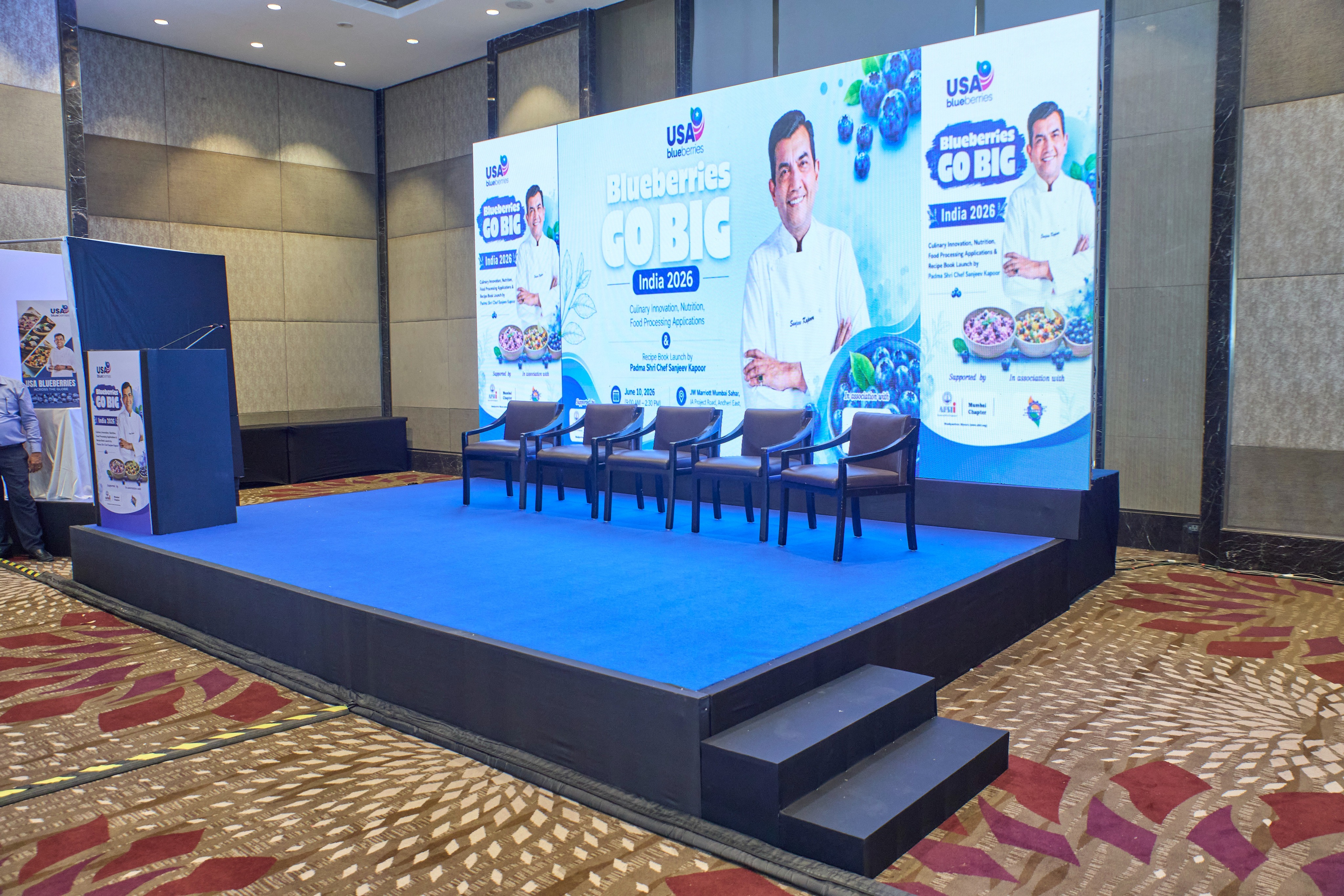 Roxy Event Services was proud to support Assocom-India Private Limited for the USA Blueberry – Blueberries Go Big India 2026 event at the prestigious JW Marriott Mumbai Sahar on 11th June 2026.
From crystal-clear audio to impactful visual presentations, our AV solutions helped create a professional and engaging experience for all attendees. Thank you for trusting Roxy Event Services to power this successful event! 🎤🔊📺
#RoxyEventServices #BlueberriesGoBigIndia2026 #USABlueberry #AssocomIndia #AudioVisualSolutions #AVSupport #CorporateEvents #JWMarriottSahar #mumbaievents #eventtechnology #eventproduction #professionalorganizer #conferencesetup #liveevents #eventsuccess #roxyevents #avpartner #businessevents #mumbaicorporateevents #seamlesseventexecution