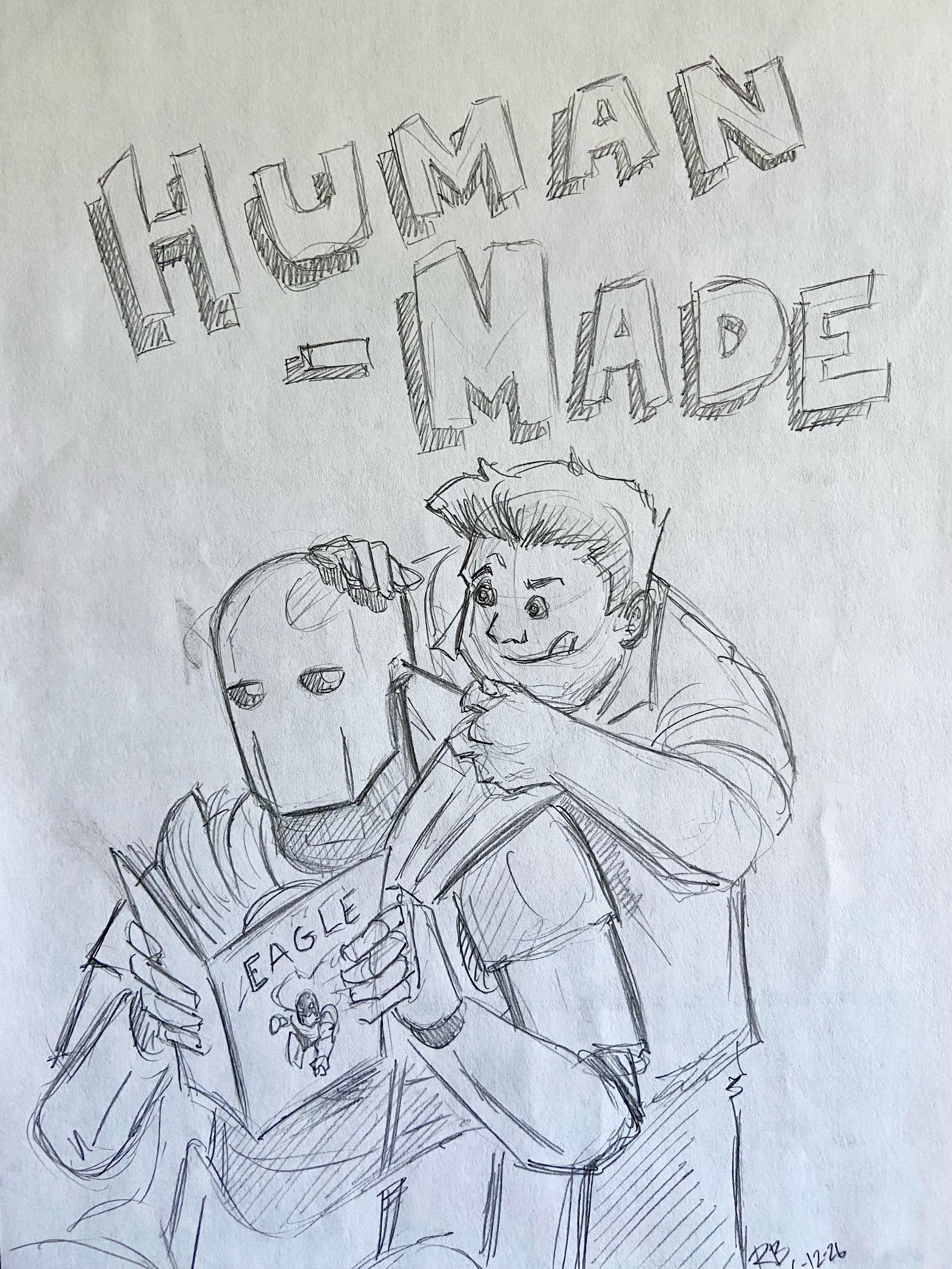 Drawing comics has always been a passion of mine. It’s how I make friends. It’s how I escape reality. It’s how people know me.
I’ve been writing, penciling, inking and coloring my comics for the past 13 years and I’ve never needed help from an AI. Nor will I ever.
I might make this into a sign for my table, but I won’t be putting any “human-made” badges on my covers. For one, AI is so beneath me and my talents that it doesn’t merit taking up precious cover space to address it. Secondly, it’s a hand with an eyeball in it? Bro, I’m a huge Batman fan and I know Spellbinder when I see him.
#Anomaly #WarmUp #PrinceOfComics
#CamdensComics #CreatorOwned