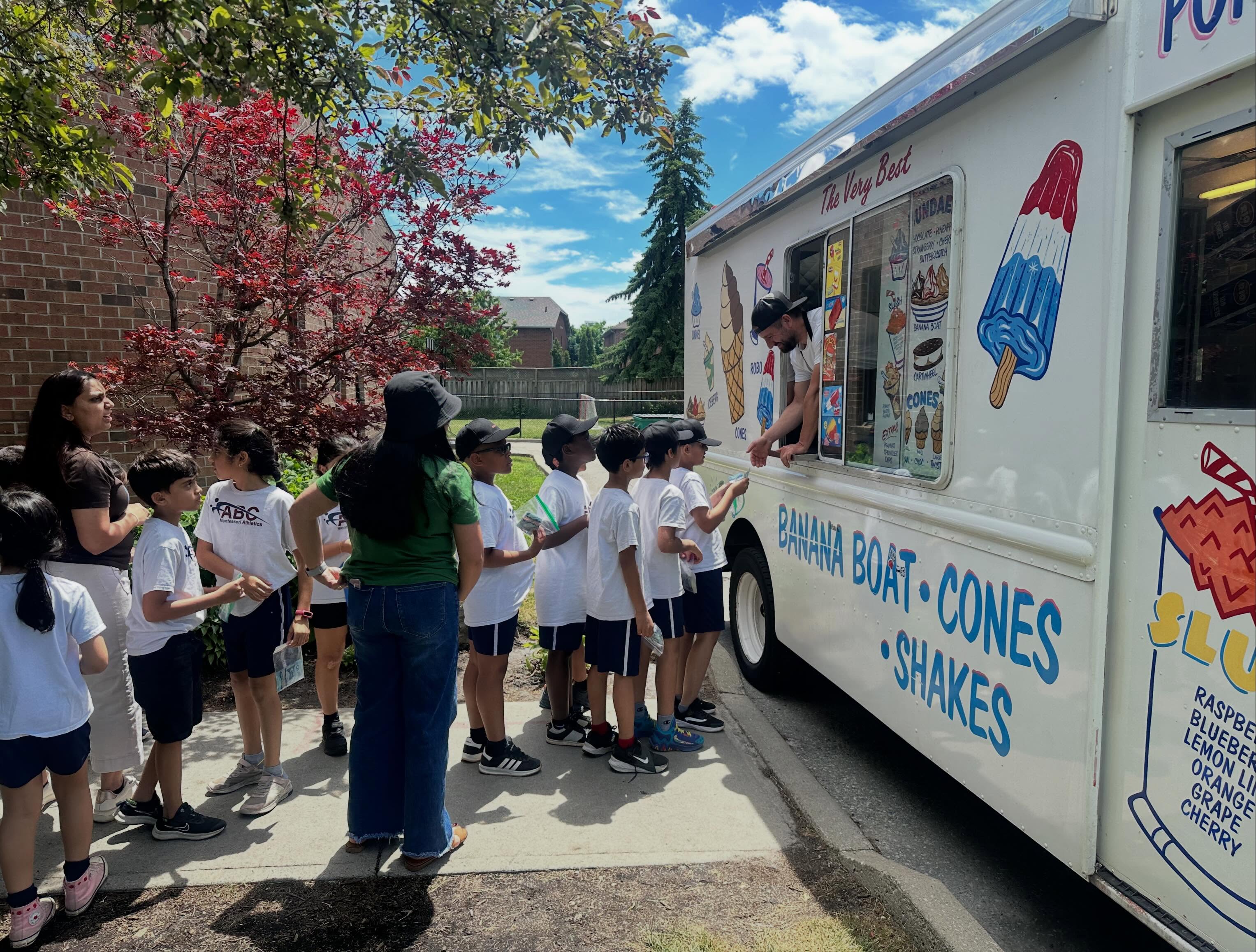 As the #sportsday concluded, the icecream truck rolled in to serve treats to students! Thank you @albsofty_icecreamtruck for your many years of serving joy and memories! #school2026 #schoolisfun #endofschoolyear
