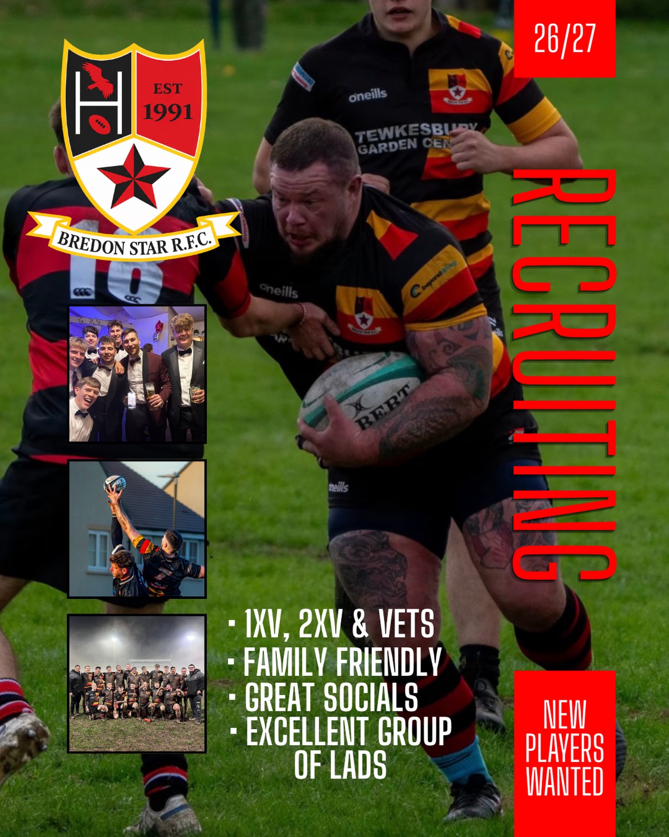 • W E W A N T Y O U ! •
Recruiting now for new players as we prepare for the 26/27 season.
Whether you’re looking for a change of scenery or have never played and fancy learning then drop us a DM today to get involved!