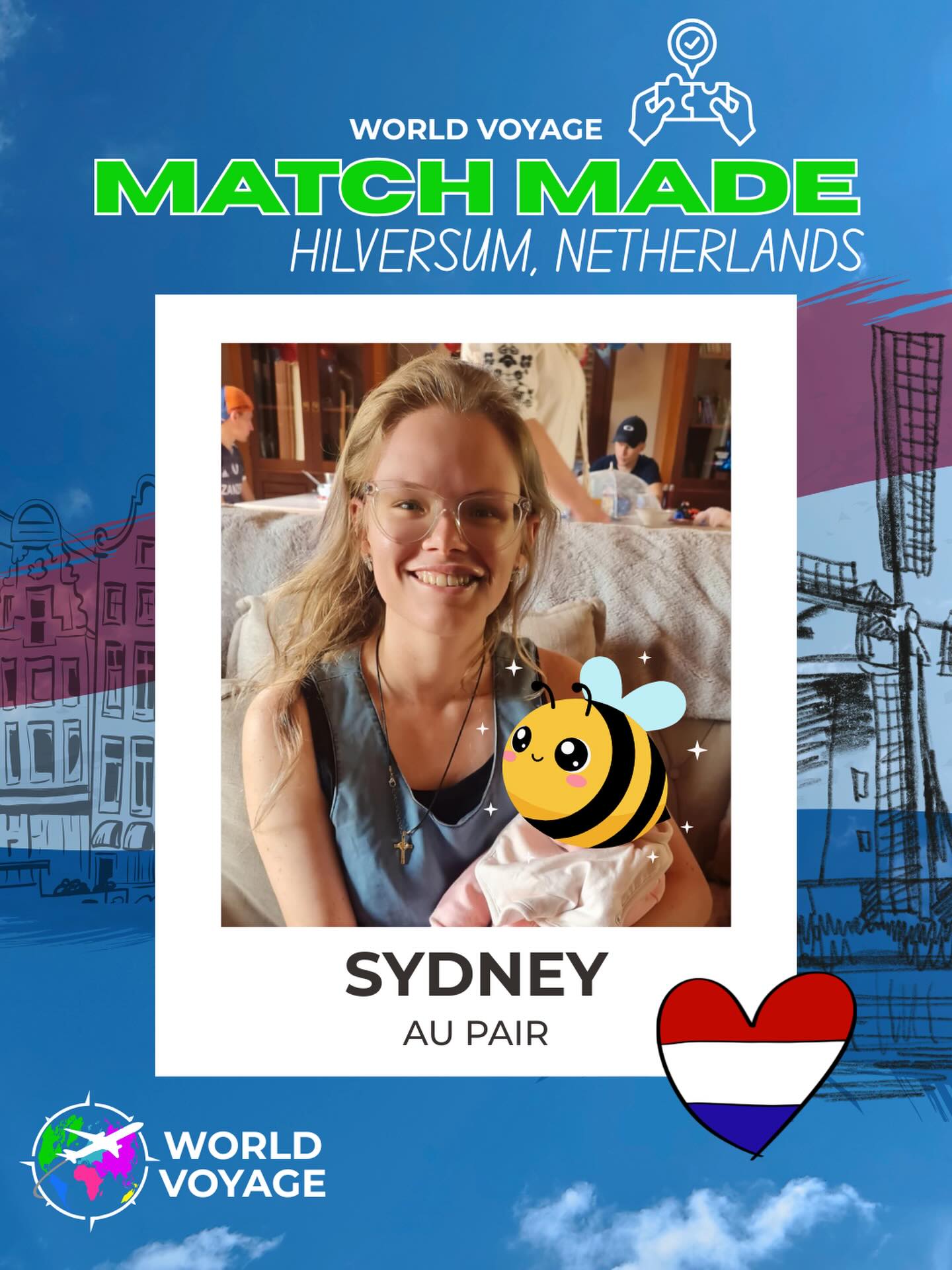 It is a perfect match! 🧩✨
We are thrilled to announce that Sydney has officially matched with a host family and she is heading off on her next big adventure in Hilversum, Netherlands. 🇳🇱✈️
On her off days, she can hop on a bike and head over to the nearby Spanderswoud forest. It is a stunning, wild woodland where the trees are left to grow naturally, creating secret canopy paths that make you feel like you are completely lost in nature even though you are just minutes away from the town center. 🌳🚲
We are wishing Sydney and her new host family an incredible journey ahead filled with growth, learning, and unforgettable memories!🥰✨
#WorldVoyage #AuPair #MatchMade #Hilversum #Netherlands