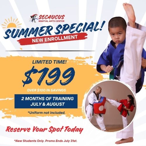 Keep Your Child Active, Focused, and Learning This Summer
Looking for an activity that keeps your child active, focused, and learning valuable life skills this summer?
At Secaucus Martial Arts Center, build:
✅ Confidence
✅ Discipline
✅ Focus
✅ Respect
✅ Fitness
Our beginner-friendly classes are perfect for kids with no experience, and our supportive instructors help every child succeed at their own pace.
🌟 SUMMER SPECIAL 🌟
2 Months of Taekwondo (July & August)
Only $199
📅 Offer Ends July 31st
Give your child more than just an activity this summer, give them skills that last a lifetime.
RSVP at smactkd.com
Don't forget to share this post with friends and family who might be interested!
#secaucus #secaucusmartialarts #taekwondo #secaucuskids #secaucusnj