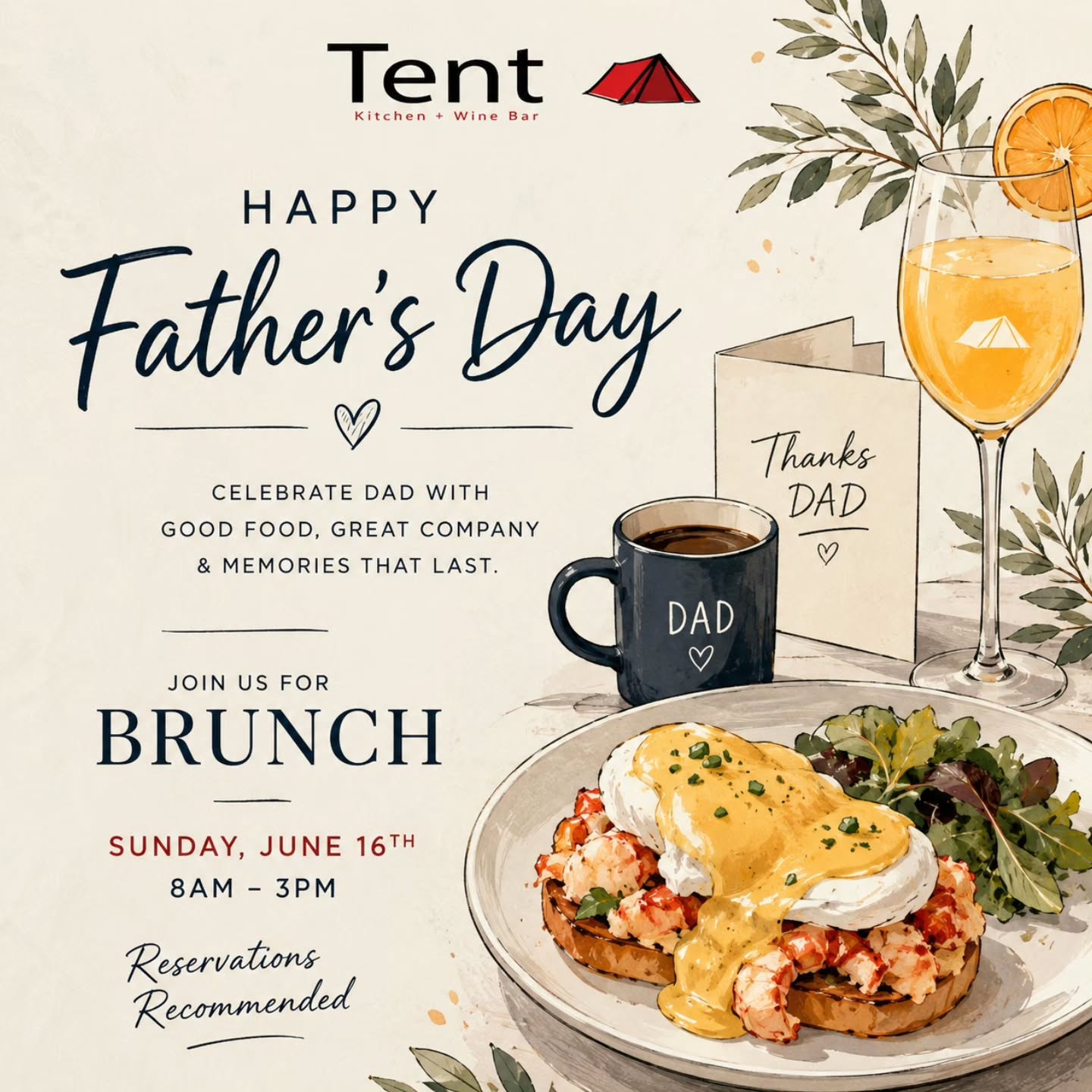 FATHER'S DAY BRUNCH 💙
Join us this Sunday as we celebrate all the dads, grandfathers, stepdads and father figures who have helped shape our lives.
Brunch service from 8AM–3PM.
Good food, great company and a chance to spend time with the people who matter most.
Reservations recommended.
#ramaralocals
#fathersdayspecial❤️
#seabright
#orillia
#brunch