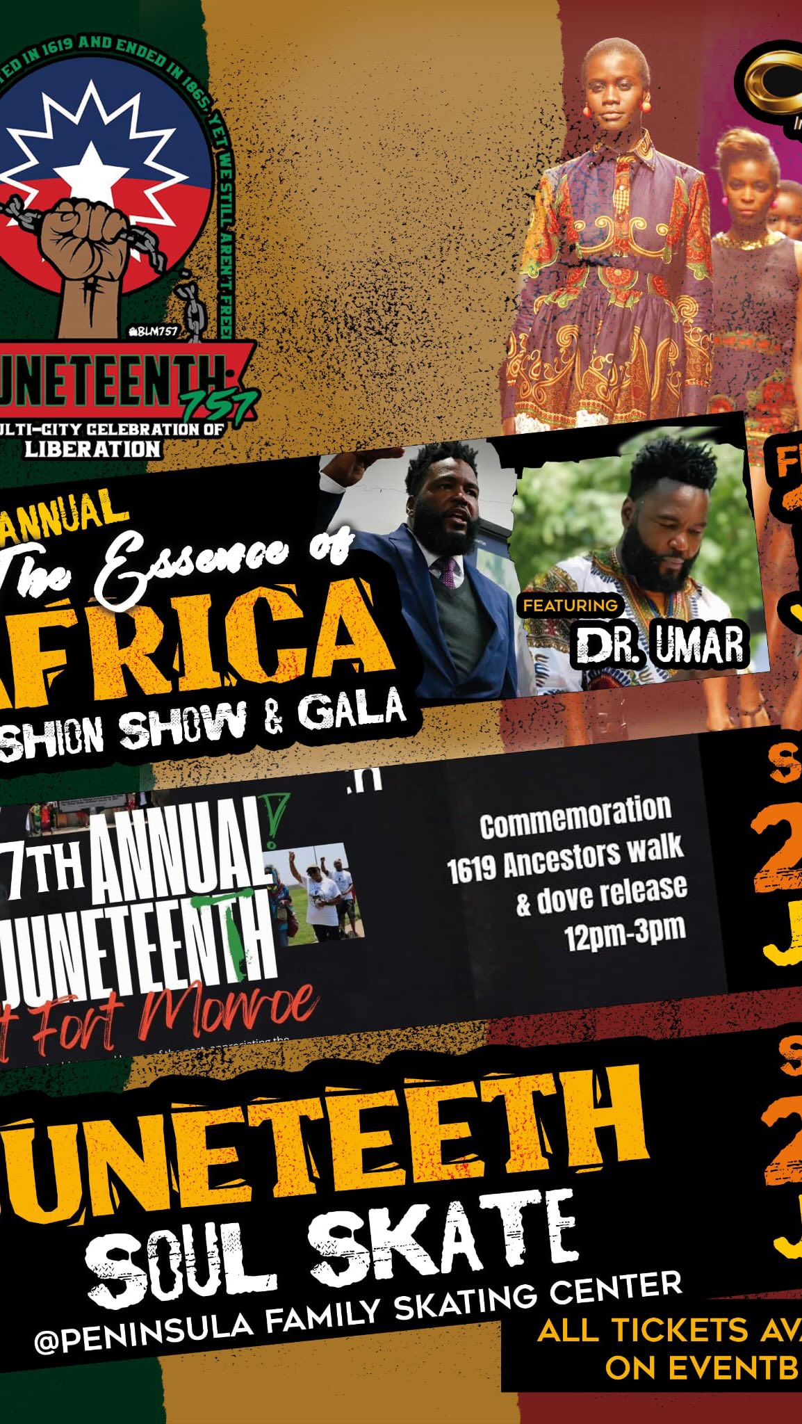 This Friday…it’s a celebration of Black Excellence at the #EssenceOfAfrica fashion Show and Gala at the Hampton Event Center. We got a dope show for you… Fashion Show, Live Band, food, Dr. Umar, your truly as the DJ fashion Show host @indygoshai , Dope vendors and more….see you this Friday #juneteeth