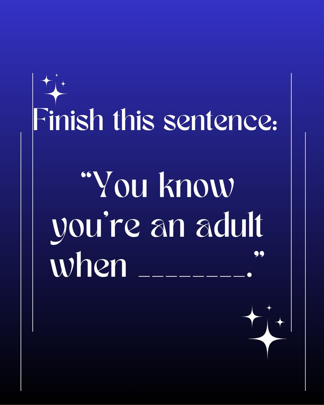 We'll start...
"...you check your bank account before going out to eat"
Your turn!
#adultlife