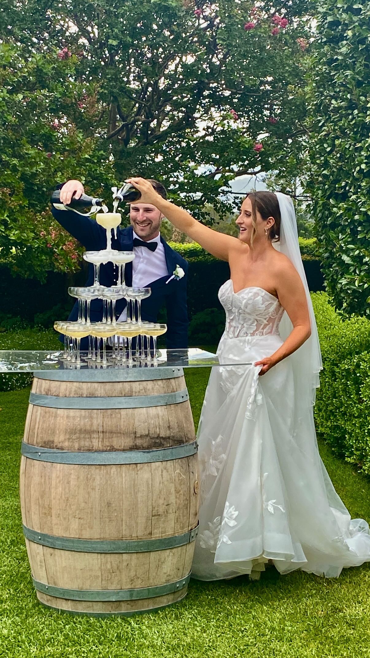One of my favourite wedding moments happens just moments after the big kiss. When the couple walk down the aisle, pause at the champagne tower to soak up the moment and celebrate that just married feeling with the people who matter the most.
Later, saunter over to the signing table for a few signatures with me and your witnesses.
🥂Maddison and Lucas did this so smoothly and the vibe was high @ravensthorpe.estate
Planning what to do next after the aisle walk is something I assist couples with in the planning💛
#southcoastcelebrant #wollongongcelebrant #champagne #wedding