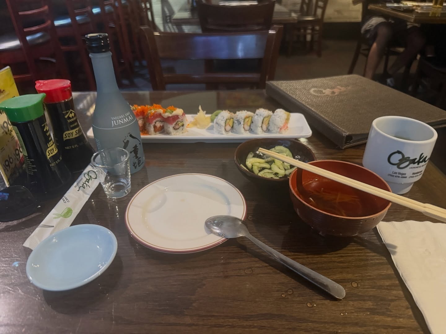 After a long and fruitful @infocommshow 2026, and 112 degree @vegas heat, it was time for lunch at @osakabistro ランチタイム