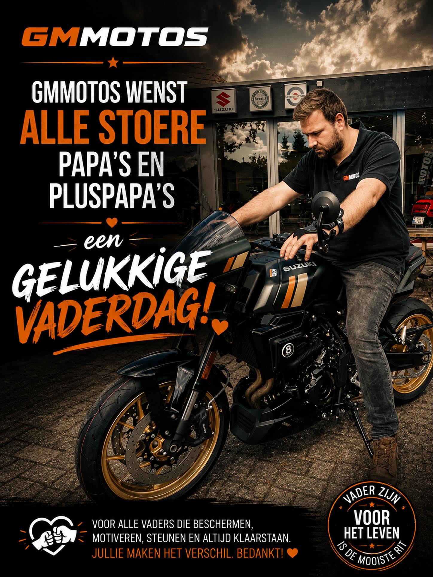 Stoer op de weg, groot van hart. 🧡
Aan alle papa’s en pluspapa’s:
bedankt voor jullie liefde, kracht en eindeloze steun.
Fijne Vaderdag namens GMMOTOS! ❤️🖤
#papa #love #cool #viral #fyp