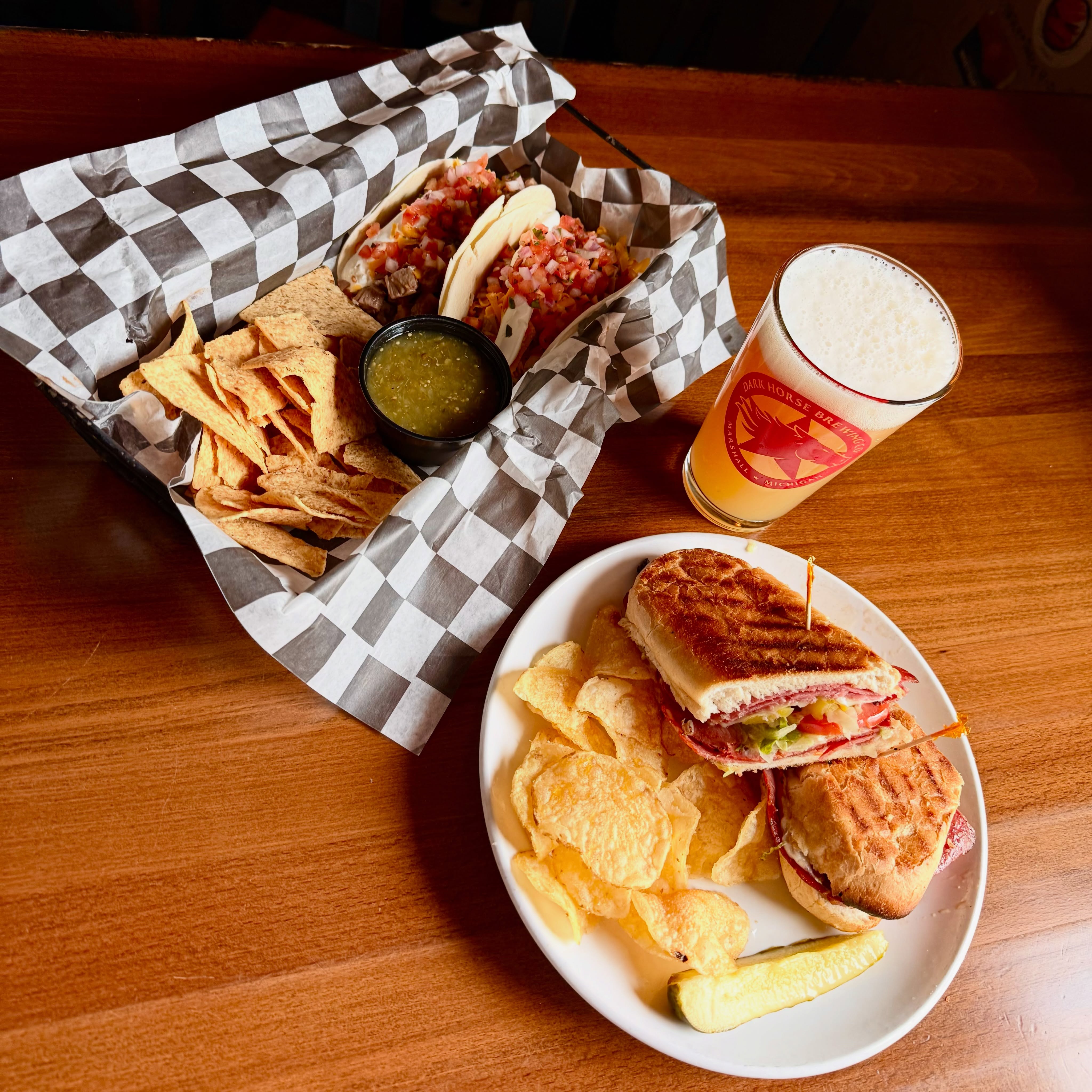 Hungry? Stop in.
PINEAPPLE TREE HAZY IPA
BEEF BRISKET TACOS
GOOD FELLA SANDWICH: salami • prosciutto • capicola • provolone • lettuce • tomato • onion • banana peppers • Italian vinaigrette • grilled sourdough baguette