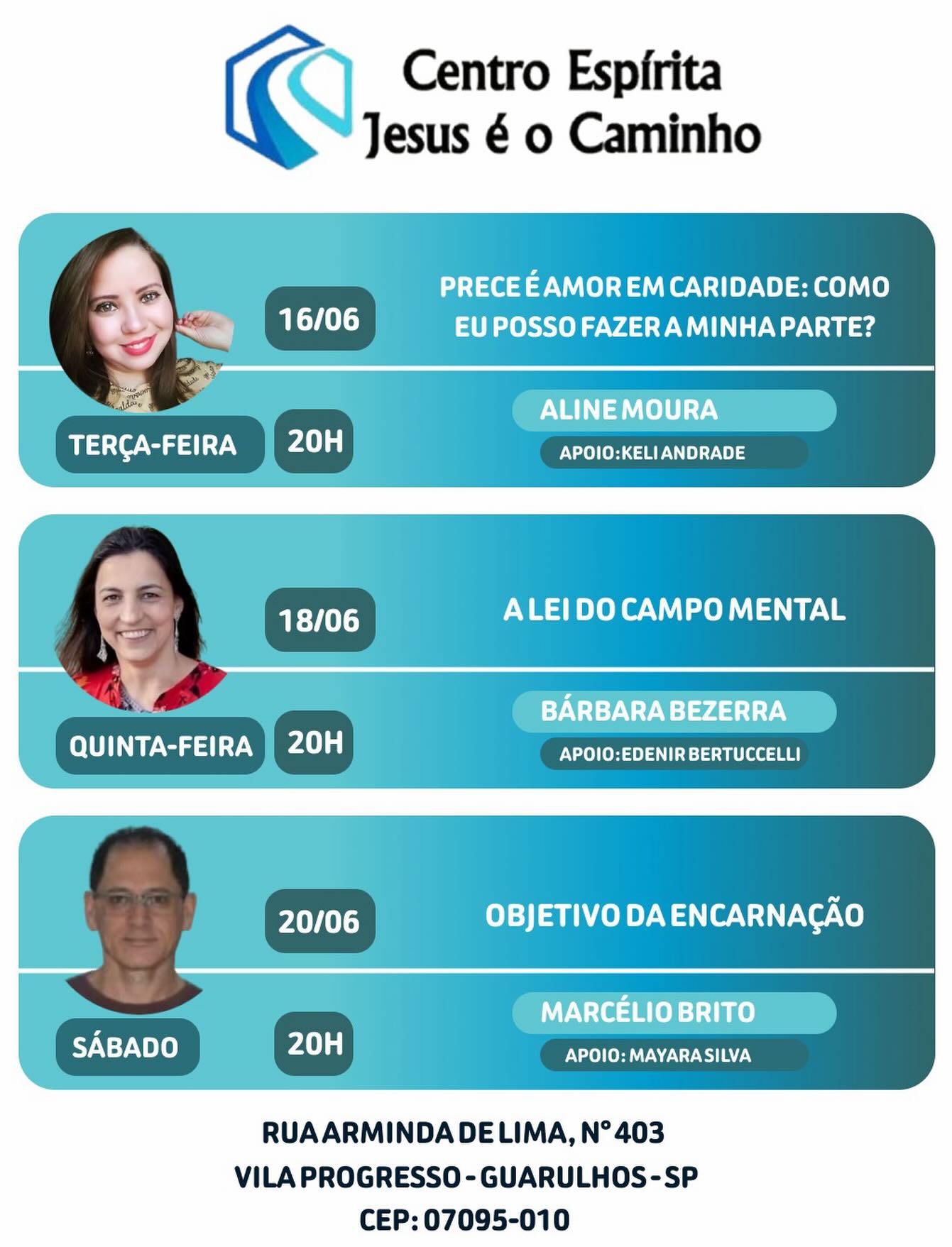 Palestras da semana