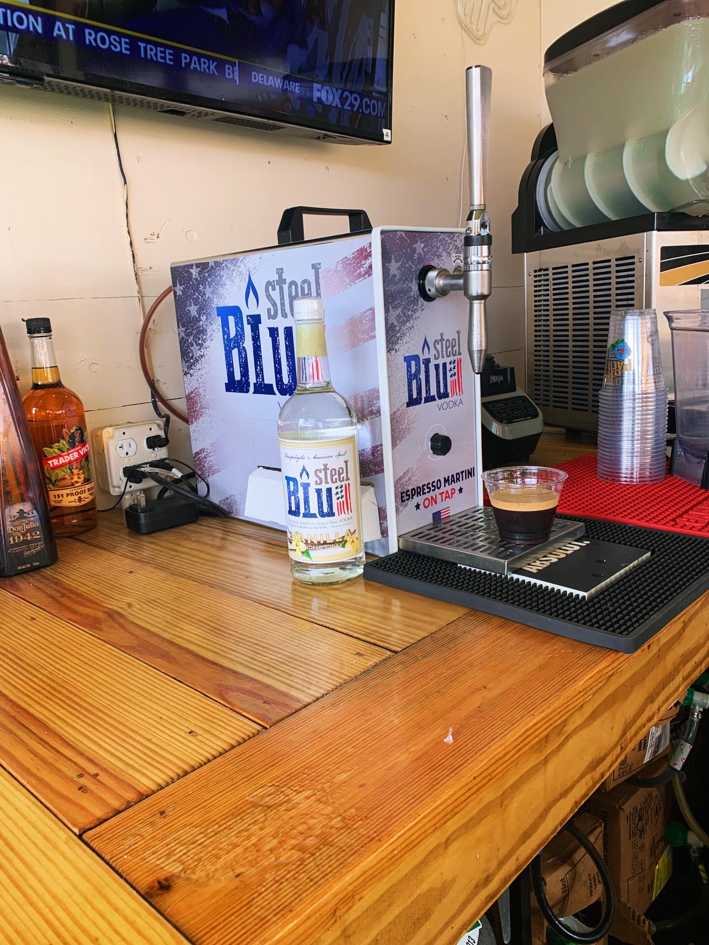 We Love Steel Blu Espresso Martinis, and we are sure you do too! #espresso #southjersey #jerseyshore #wildwood #craft vodka