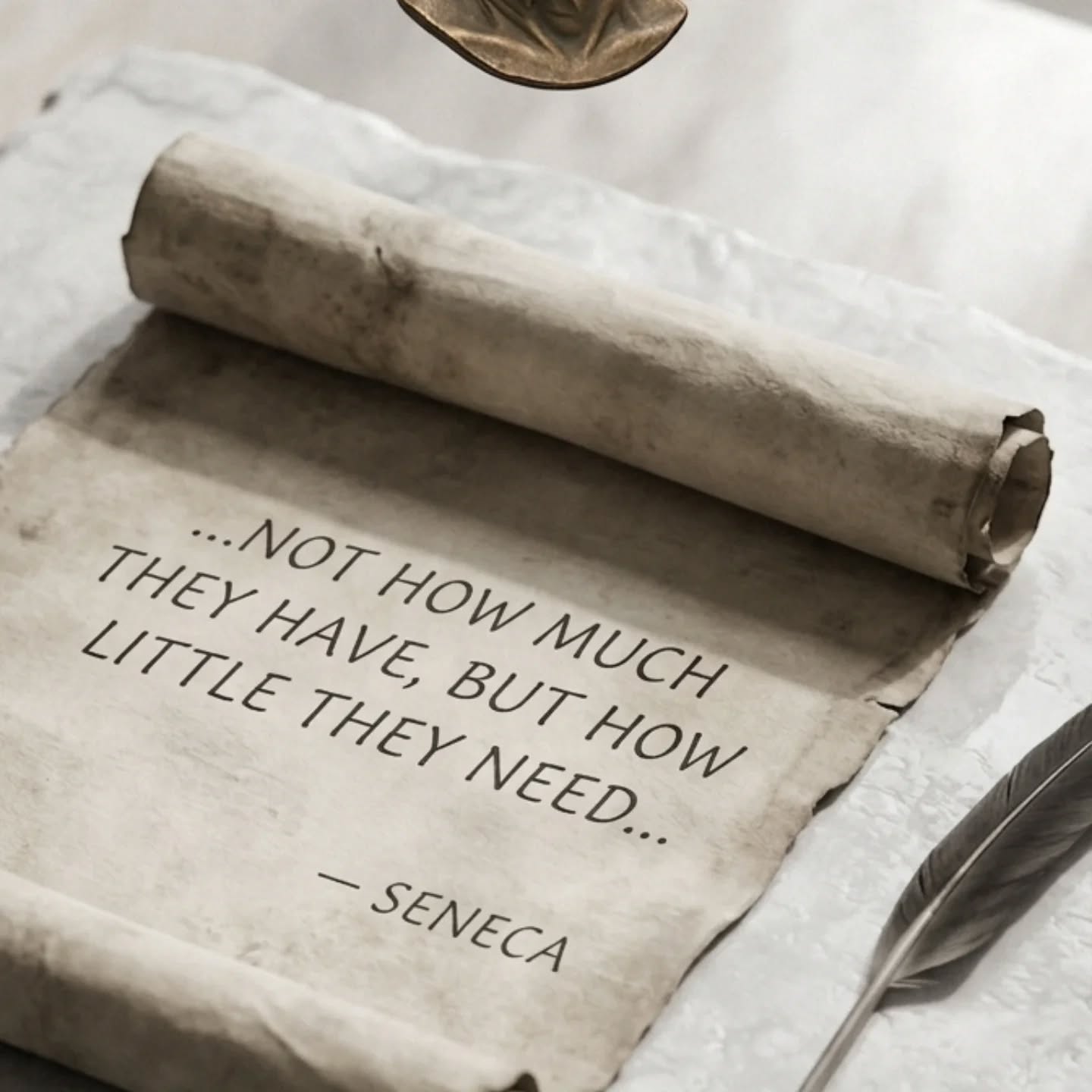 2,000 years ago, the Stoic philosopher Seneca predicted our biggest modern mental health trap.
We’ve been conditioned to think that the "good life" means a constant cycle of acquiring—more things, more status, more external validation. But Seneca observed that true happiness isn't about how much you have, it’s about how little you need to be content.
The deep irony of modern life is that we keep trying to settle an internal longing with the exact external things that can never satisfy it. True wealth isn't an accumulation of stuff; it's the freedom of needing less.
When you clear away the noise of what the world tells you to want, you finally make space for peace.
Suggested Hashtags
#Stoicism #Seneca #MindfulLiving #InnerPeace #LessIsMore MentalClarity AncientWisdom Grounded