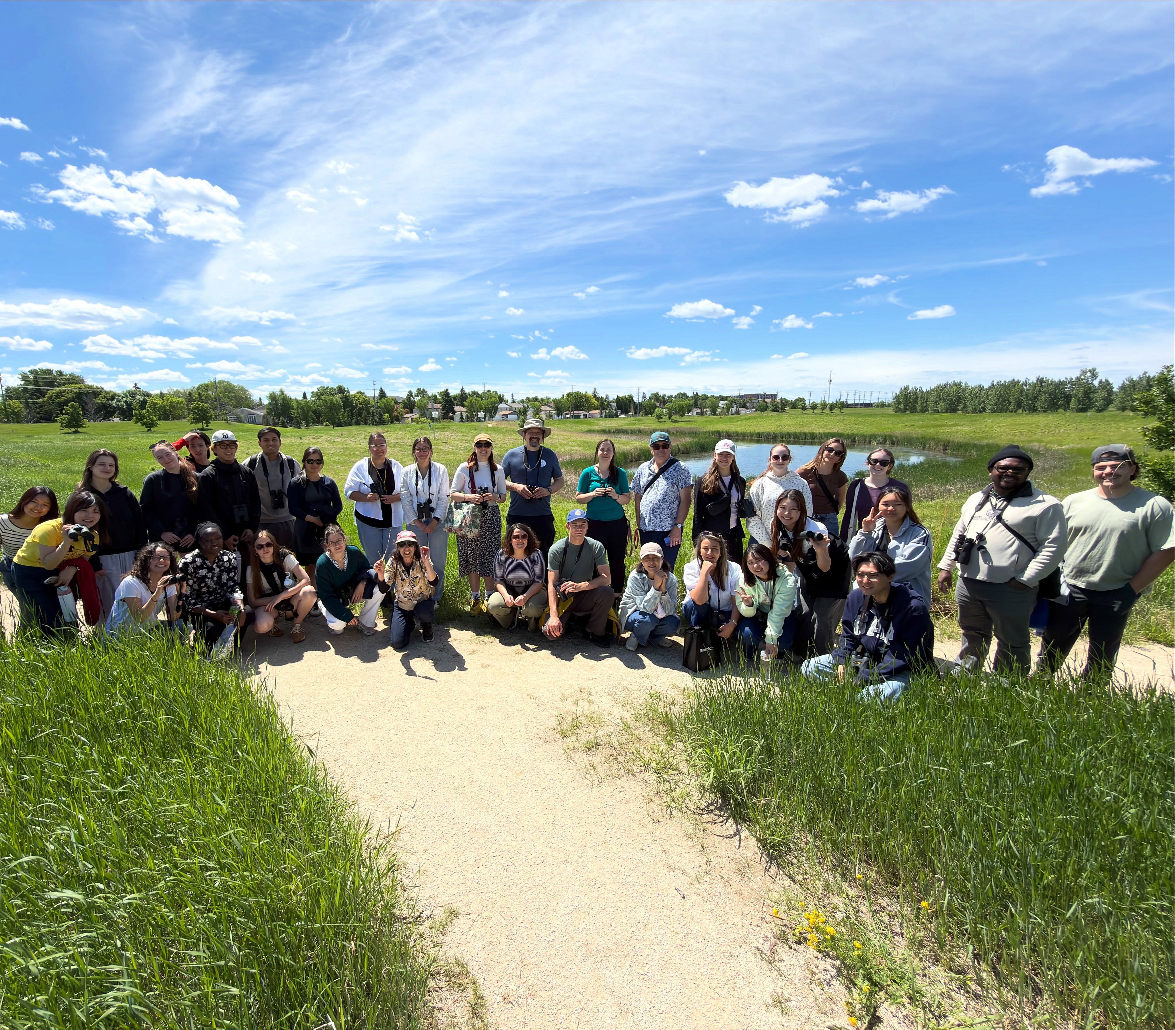 The weather was perfect for a birding walk with UMIBC today. We were joined by birders from Quebec and Japan, and we spotted 17 species, including a Gadwall, our first sighting of this species on one of our weekly walks this year! But the Ospreys, which we were able to see clearly through a scope, were once again the highlight of the week.
Slide 1: UMIBC birders including visitors from Japan and Quebec.
Slide 2: Tree Swallow
Slide 3: Male House Sparrow
Slide 4-5: Our bird list for the day.
#indigenousbirders
#birdjoy
#representationmatters
#mentalhealth
#nature