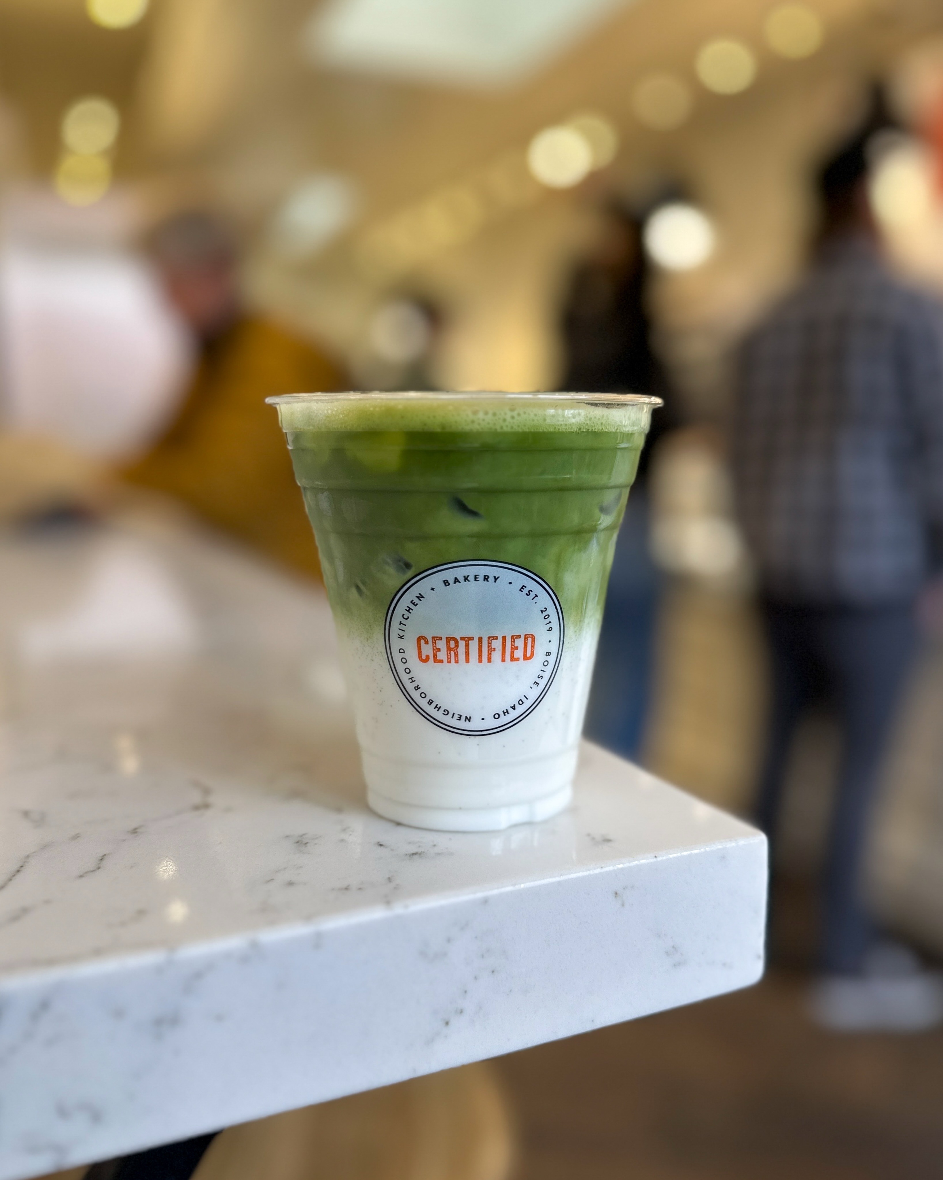 The iced matcha latte is always a good idea. Looking for something seasonal? Add strawberry.
