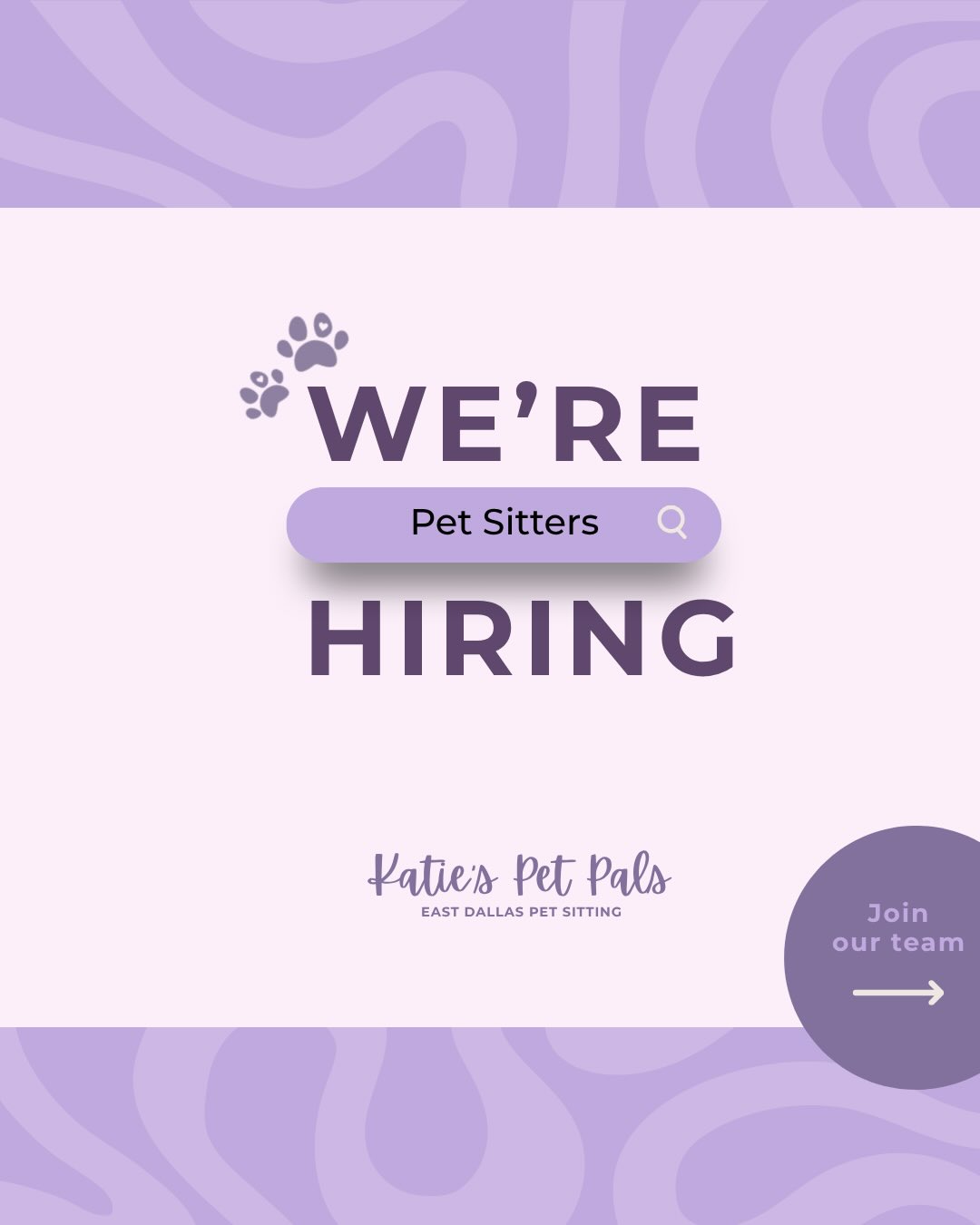 We’re searching for committed Pet Pros!
Previous pet care experience is a plus, but we also welcome compassionate sitters who are eager to learn! Whether it’s administering medications, caring for senior pets, or keeping up with energetic puppies, we’re looking for people who are excited to grow their skills and provide exceptional care and TLC!
Services:
Daily Pet Visits
Dog Walking
Overnight Stays
Availability:
Mornings (7am-11am)
Daytime (11am-3pm)
Evenings (5pm - 9pm)
Weekends
Overnight Stays
Application at the link in our bio. Must love pets!!
Katie’s Pet Pals
katiespetpals.com
katie@katiespetpals.com