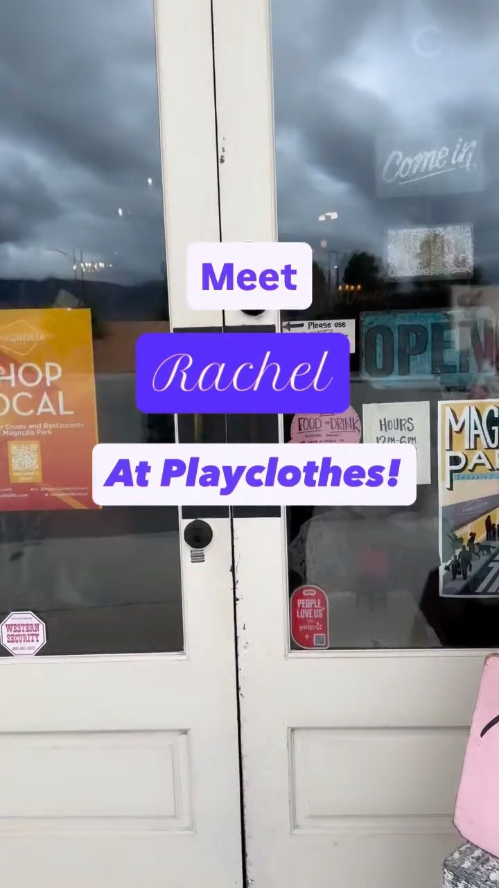 It's still Monday so you know what that means! It's time for another episode of Meet Playclothes! This week we have the lovely Rachel! 🏰👛🪻 You might not recognize her face but you know her work as she has been in charge of our social media! She knows just the right way to capture all of the lovely things in our store. (I know you're wondering no, she is not posting about herself right now, we have someone else helping with reels 😉) #playclothesvintage #shopsmall #burbank #meetplayclothes #vintage