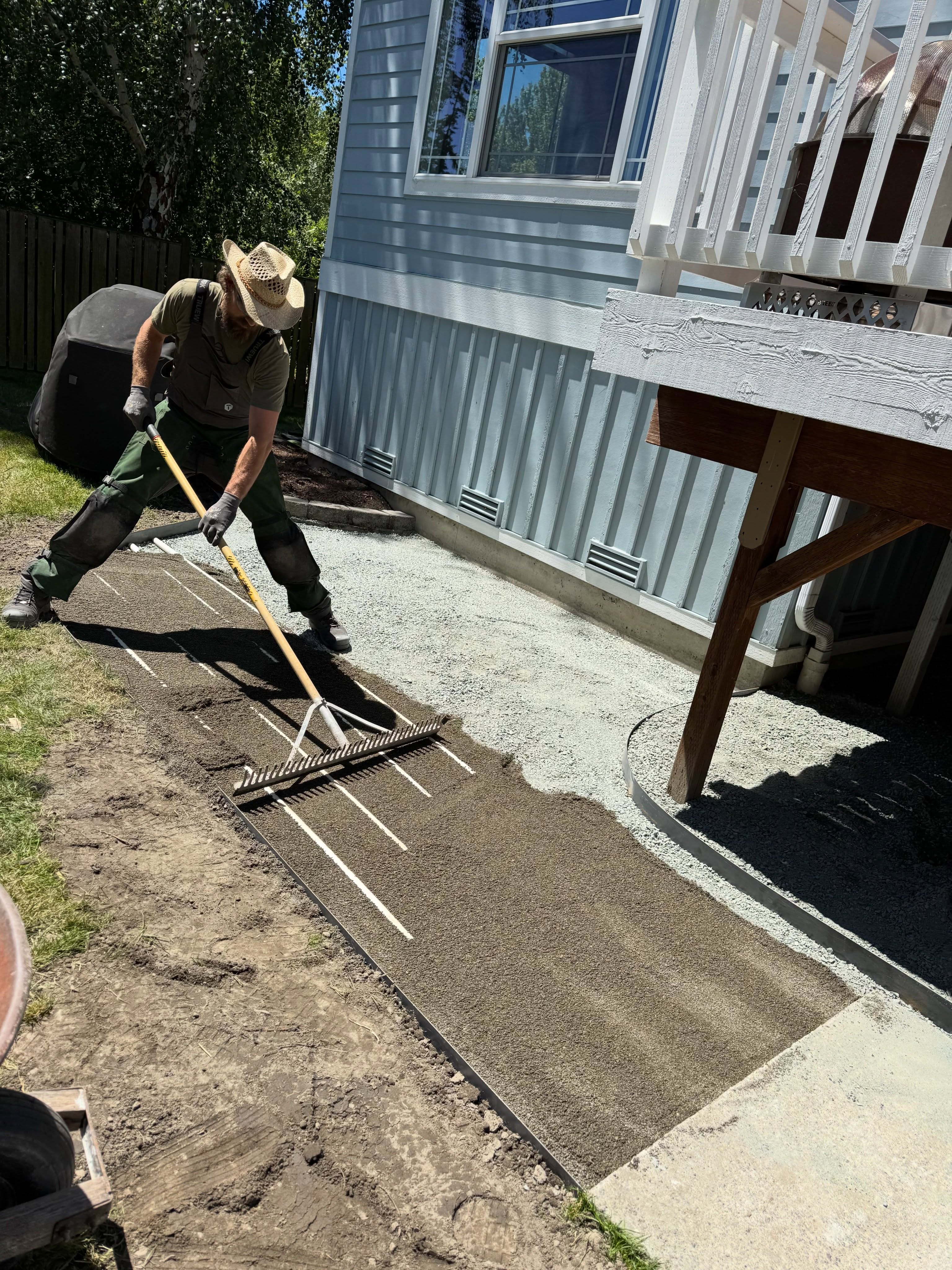 Almost wrapped up on this paver job. Has been fun working with @victorbenjamin_9 again.