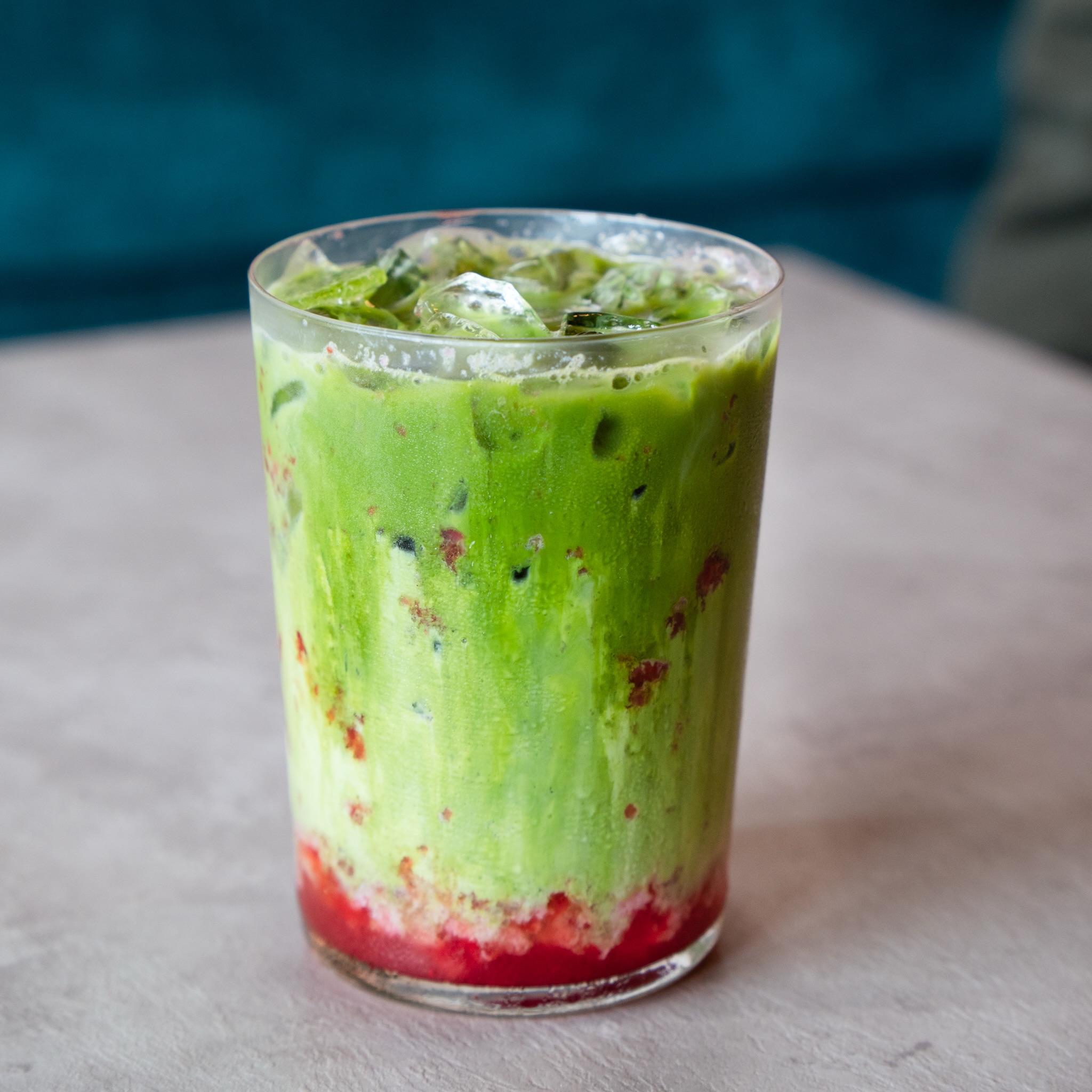 New and here for good.🍓Strawberry Matcha is now on our menu! Come find your new favorite order.