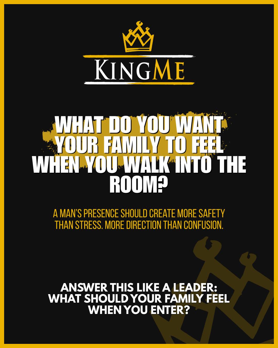 What do you want your family to feel when you walk into the room?
#KingMeBrand #KingMindset #CrownUp #LiveLikeAKing #KingsBuild #PurposeDriven #SelfMastery #MensGrowth #ModernKing #LegacyOverLikes #DisciplineWins #LeadYourLife #BuildYourKingdom #GrowthMindset #MensEmpowerment #BlackExcellence #BlackMenLead #LevelUpDaily #CharacterFirst #CrownCulture