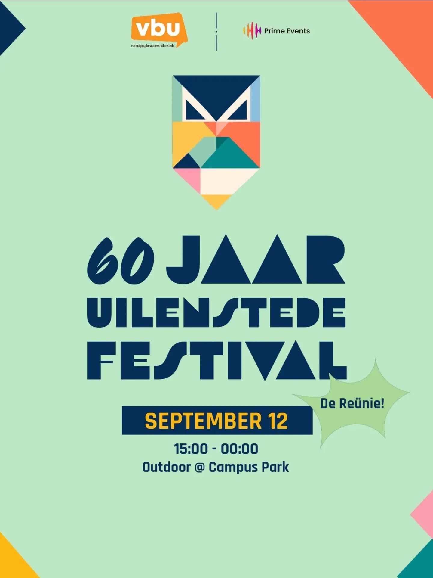 Al 60 jaar de beste campus van Nederland en dit jaar gaan we los zoals nooit tevoren 🔥
Zestig jaar Uilenstede vieren we met een knallend festival vol live muziek, DJ's en de beste vibes die Uilenstede ooit heeft gezien 🎉
Dit wil je niet missen! Trommel je huisgenoten op, stuur een bericht in die reünie groepsapp of facebook groep en zorg dat je erbij bent wanneer we samen 60 jaar Uilenstede vieren. 🧡
Tickets zijn nu verkrijgbaar via de link in onze bio! See you on the dancefloor 🕺💃
Oh ja, woon je op Uilenstede of heb je er gewoond? Gebruik dan de kortingscode UILIE60 voor korting op je ticket. Minder geld kwijt aan je ticket = meer geld over voor drankjes 😉