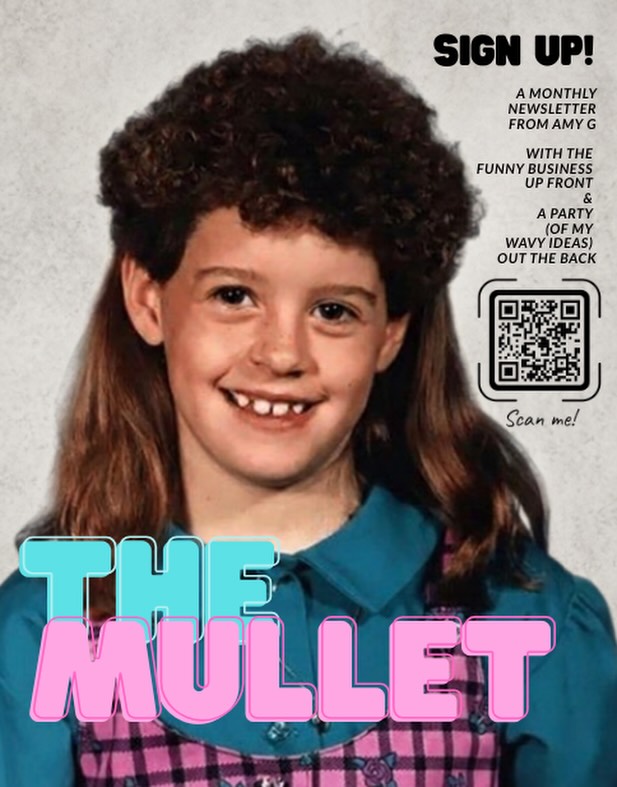 I’m off to Germany for shows this week! To keep up with me (since I’m not on here as much these days) sign up for The Mullet. It’s fun and I promise cool hacks from an aging showgirl. You can also just drop me your email and I’ll add you, if you’re not into the QR code thing.