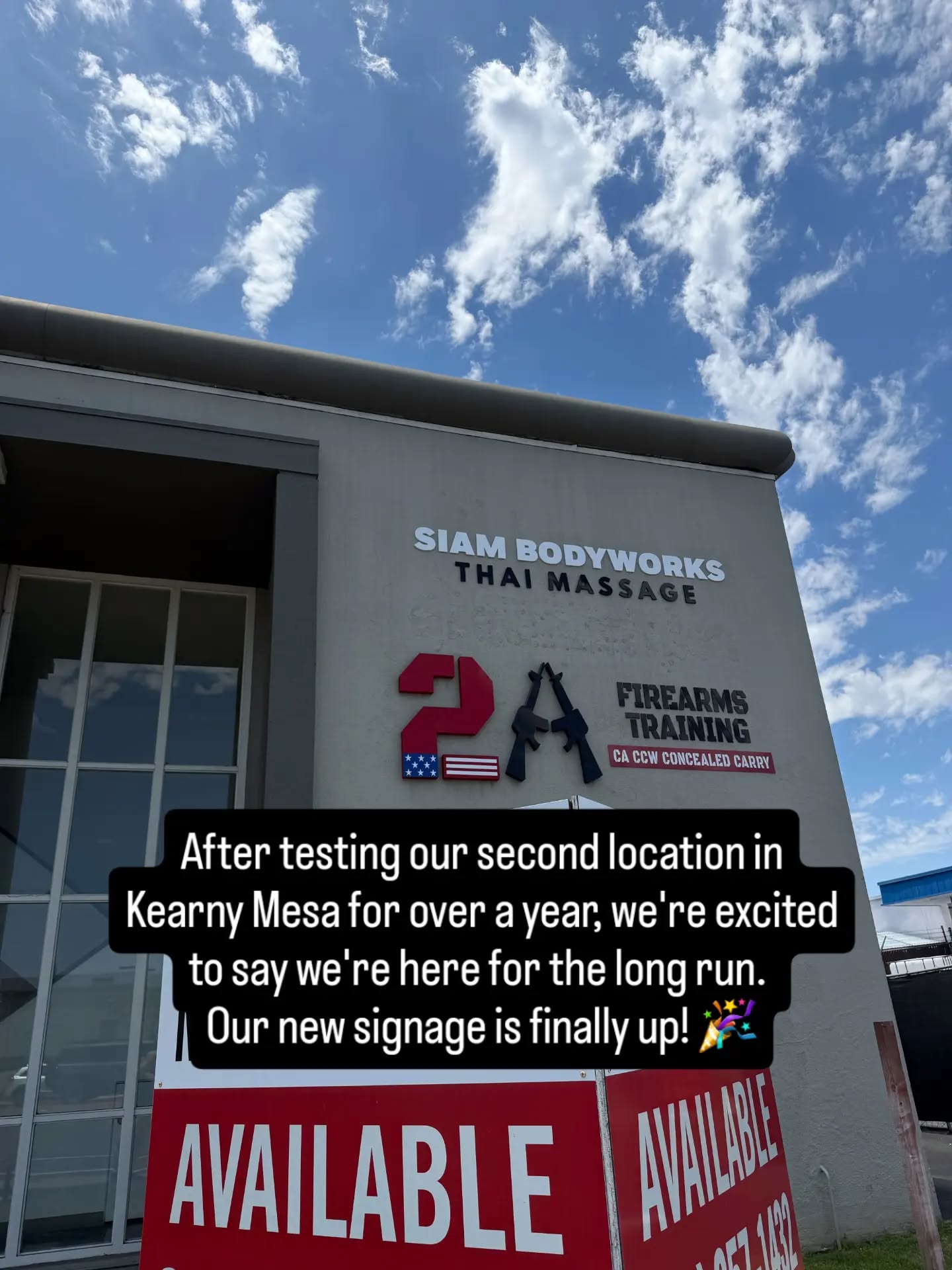 After testing our second location in Kearny Mesa for over a year, we're excited to say we're here for the long run. Our new signage is finally up! 🎉
Siam Bodyworks - Kearny Mesa location
7841 Balboa Ave Ste 204, San Diego, CA 92111
619-876-8033
#thaimassage #sandiego #bestmassagesandiego #sandiegowellness #sandiegomassage