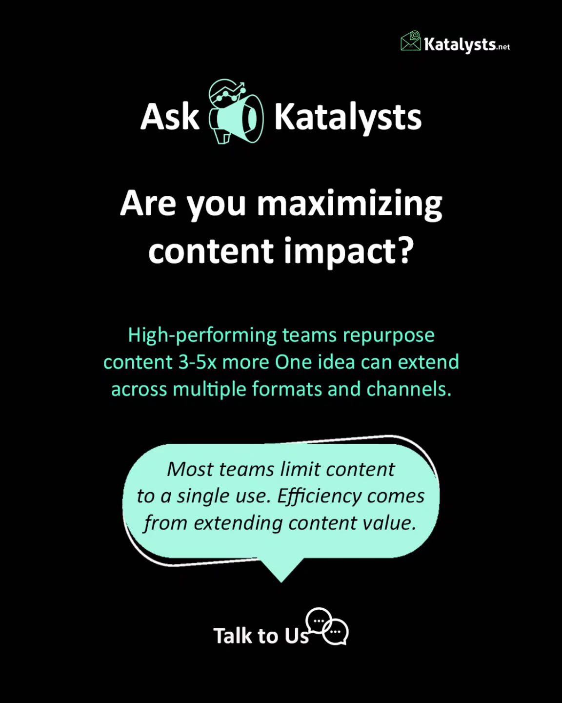 How many times does your content actually work for you?
Once? Twice? Or 5x across channels?
Most teams invest heavily in creating content, only to publish it once and move on.
If your content is stuck in a Create-Post-Forget cycle, you’re leaving growth opportunities on the table.
At Katalysts, we help B2B brands turn every piece of content into a scalable growth asset.
Are you maximizing your content impact or just creating more noise?
#B2BMarketing #ContentStrategy #DemandGeneration #ContentRepurposing #FounderLedGrowth KatalystsDigital