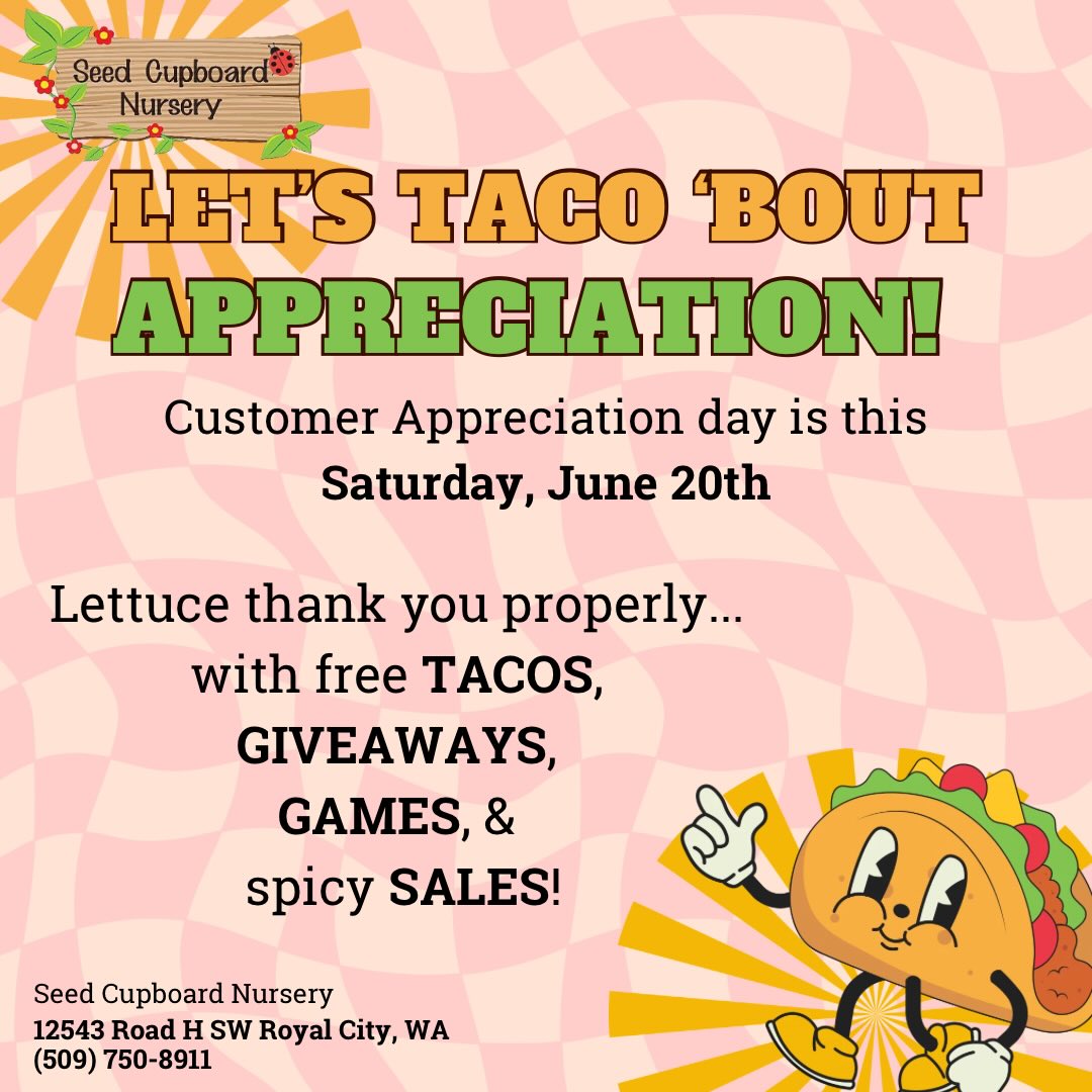 We’re celebrating YOU this Saturday! Thank you for being apart of our growing community and trusting us with your projects. Can’t wait to see you!